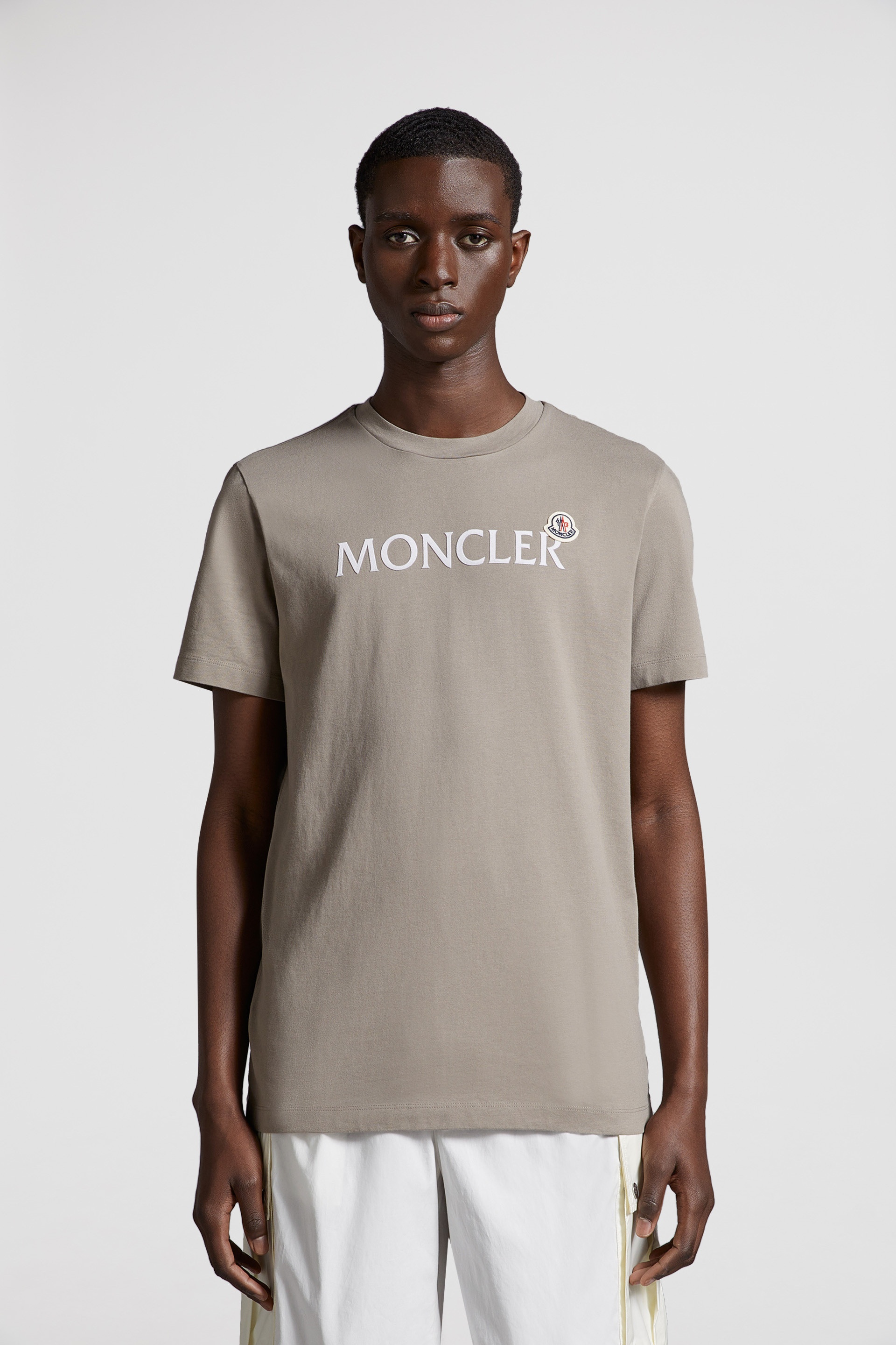 Moncler Flocked Logo Cotton T-Shirt | REVERSIBLE