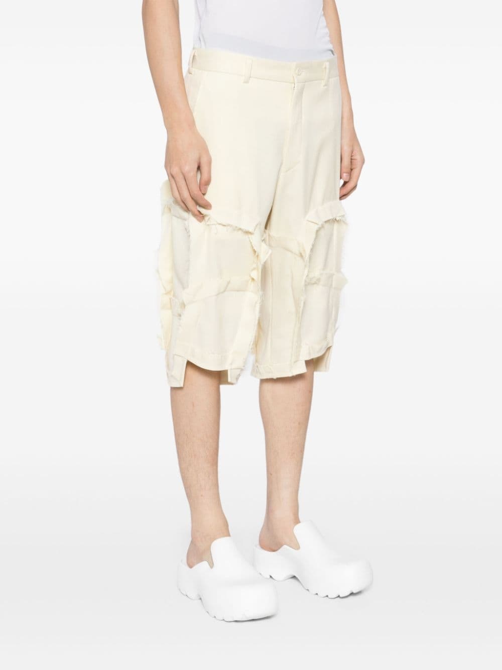 raw-edge tailored shorts - 3