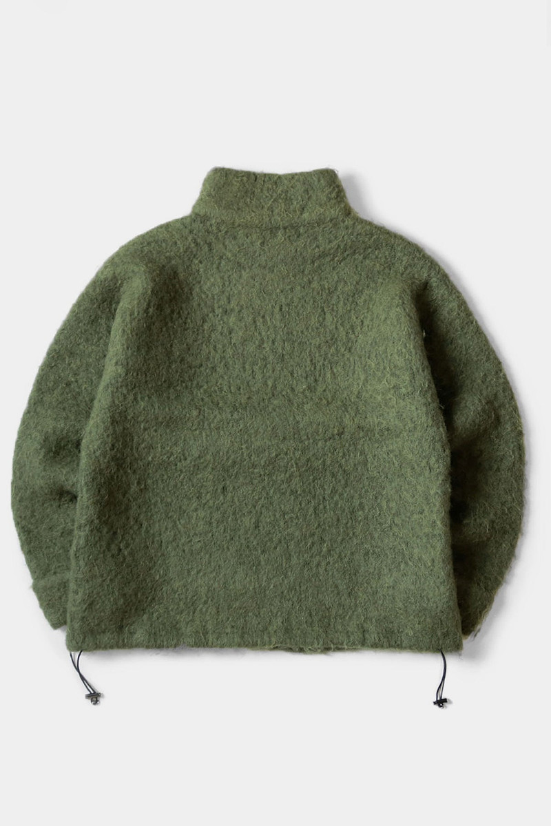 Kapital 5G Mohair Half ZIP Anorak - Green outlook