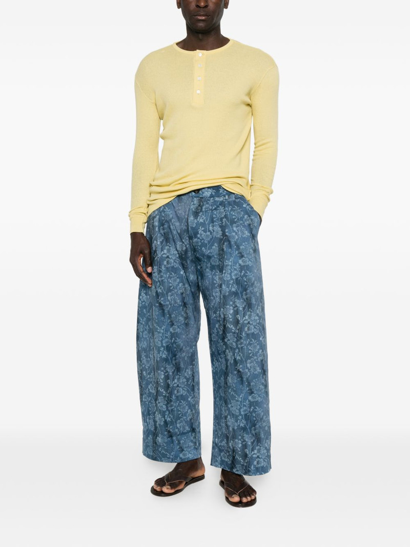 floral-print pleated trousers 3