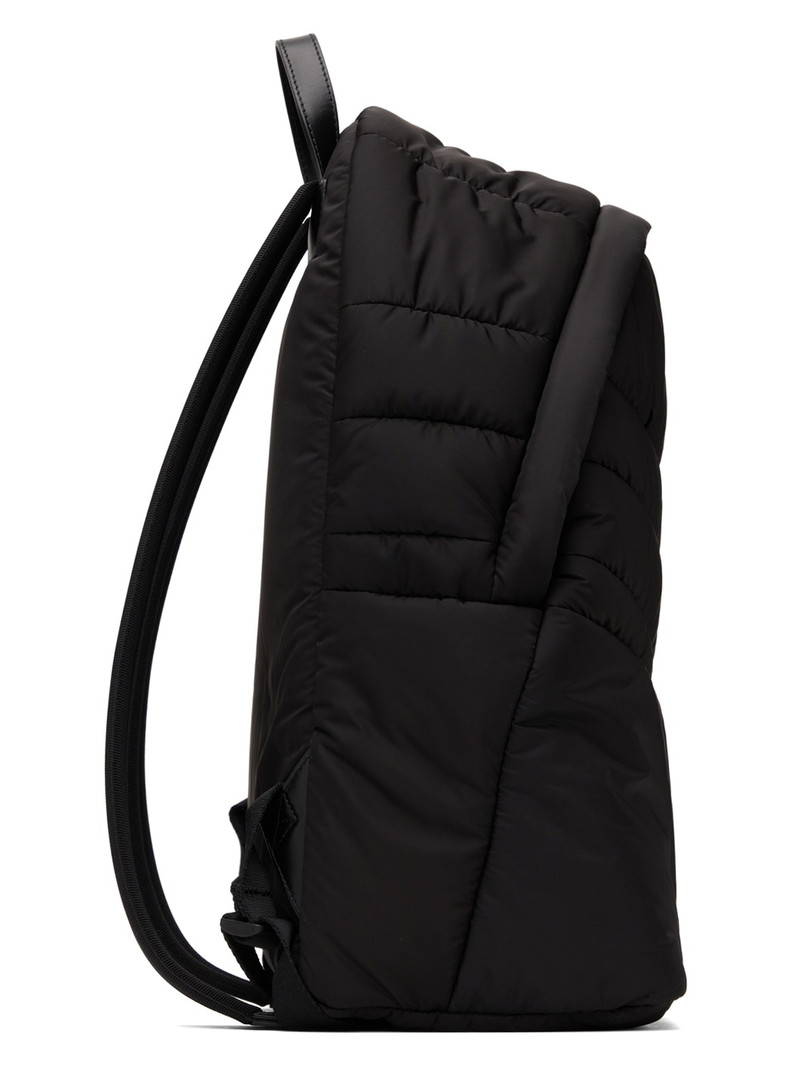 Black Padded Nylon Backpack 4