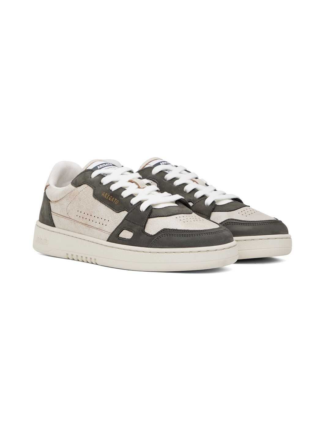 Beige & Gray Dice Lo Sneakers - 4