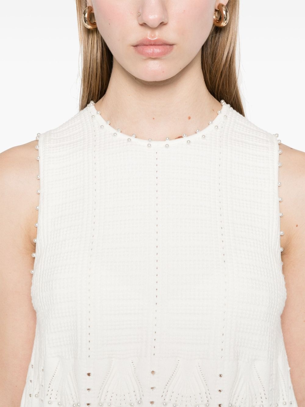 faux-pearl-detailed top - 5
