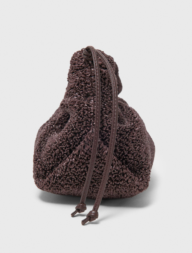 Mipli bouclé effect clutch bag 5