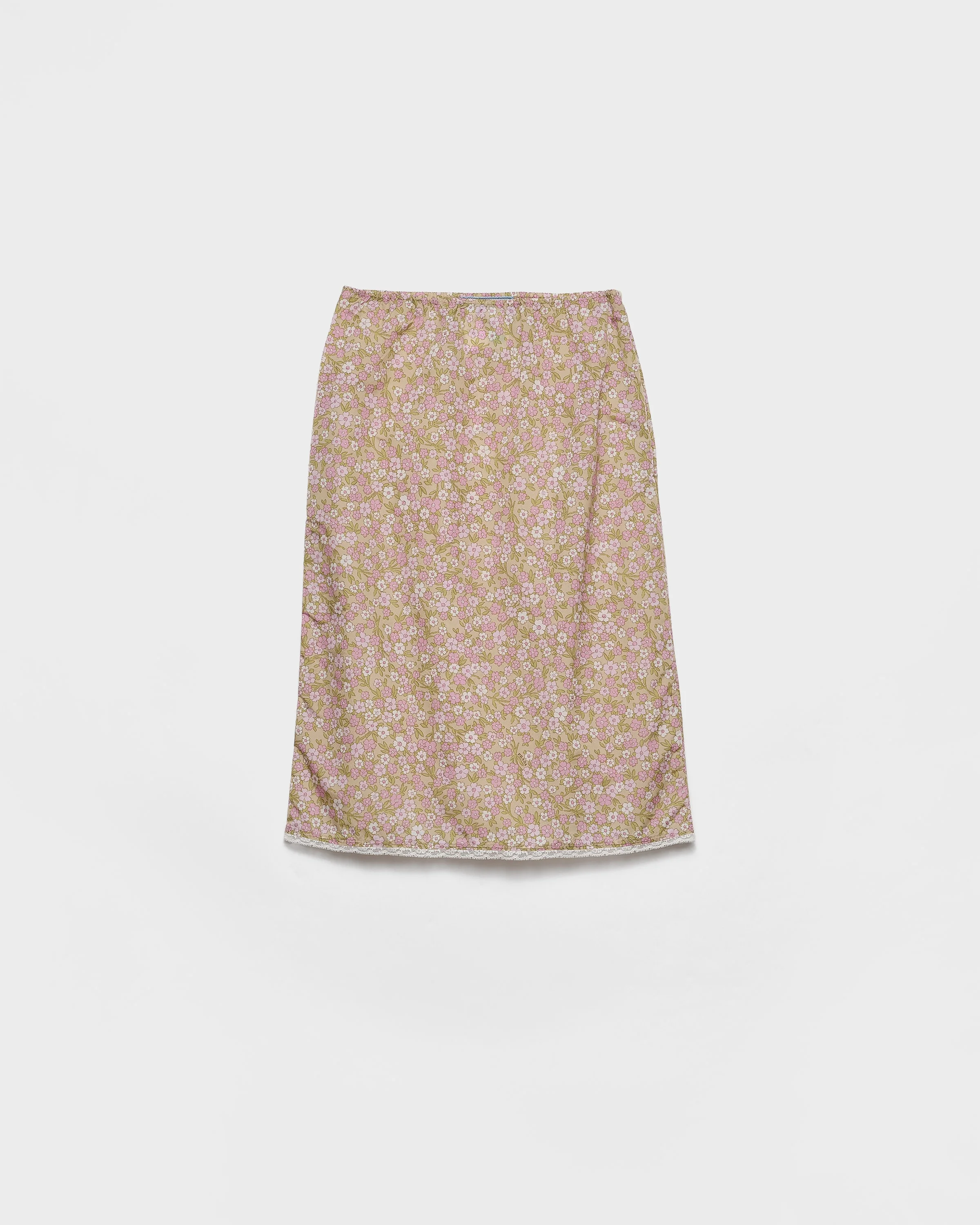Floral print Re-Nylon midi-skirt - 1