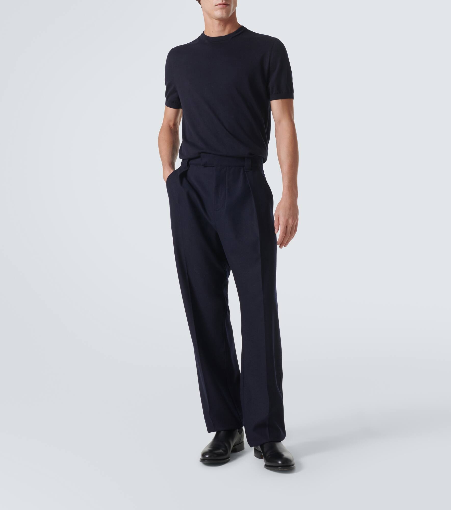Knitted cotton T-shirt - 2