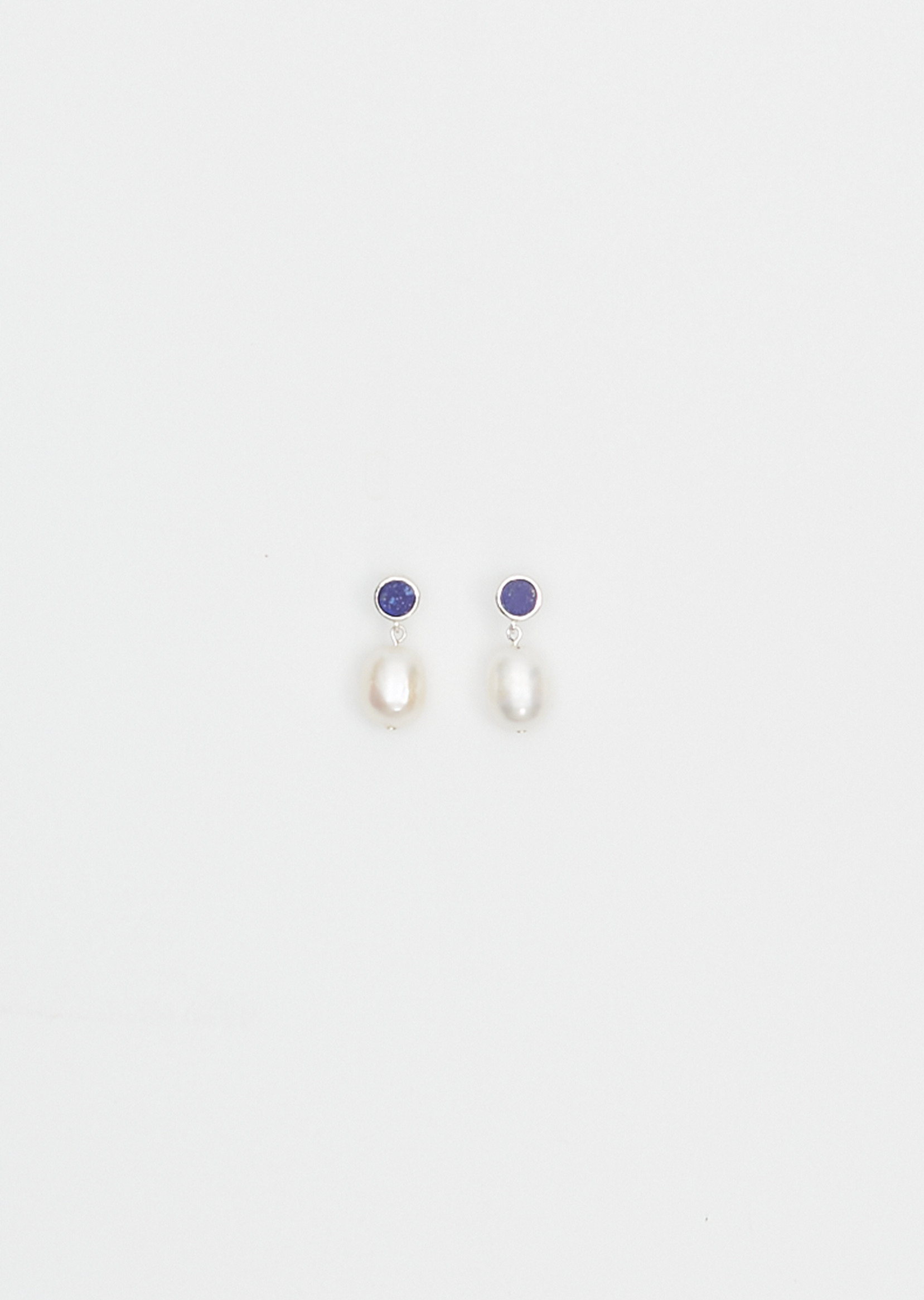 Neue Pearl Earrings — Lapis - 1