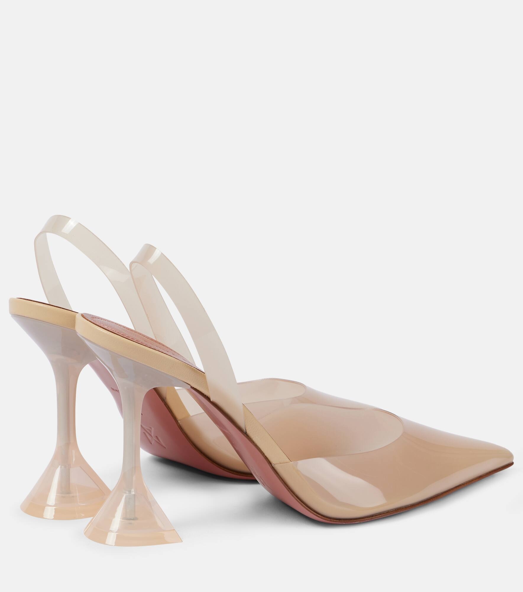 Holli Glass 95 PVC slingback pumps - 3