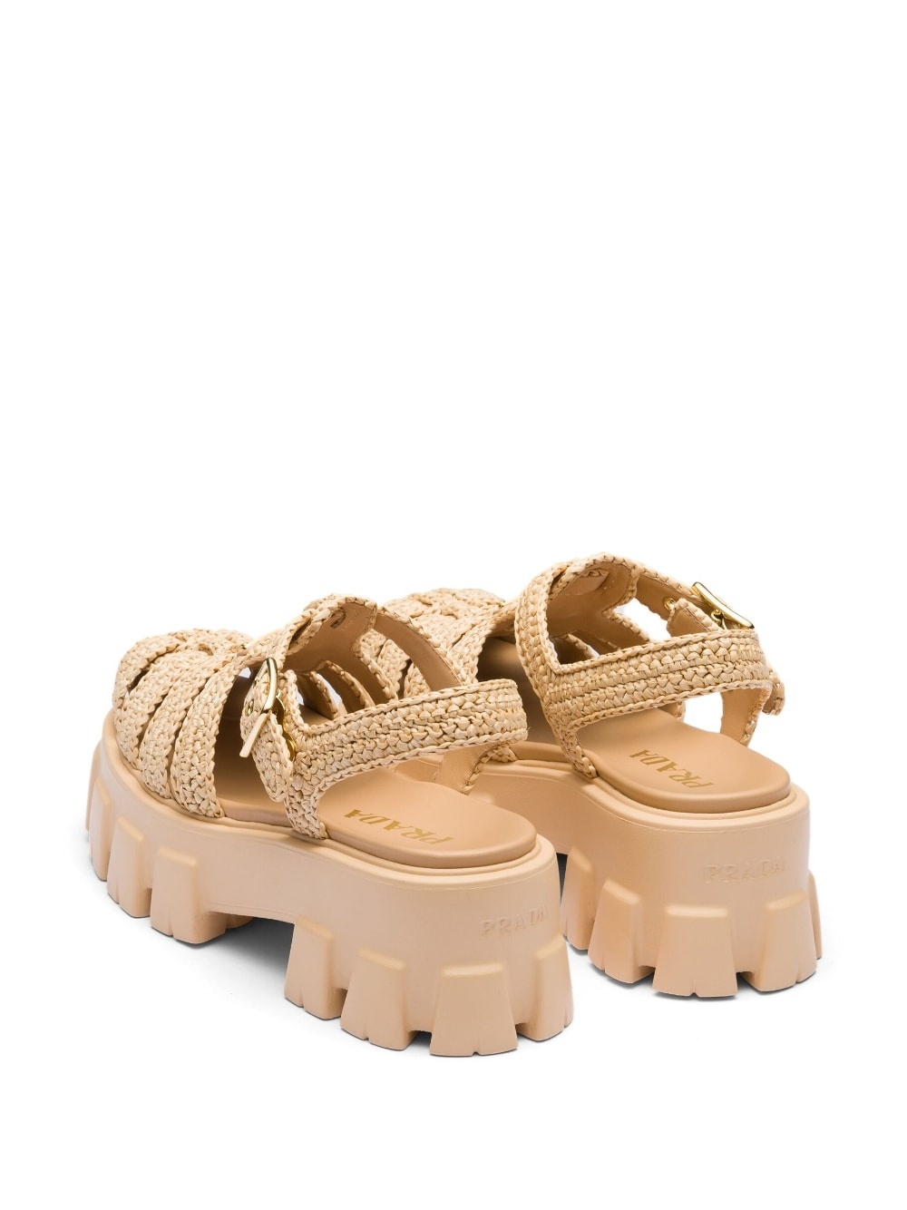 Monolith raffia platform sandals - 3