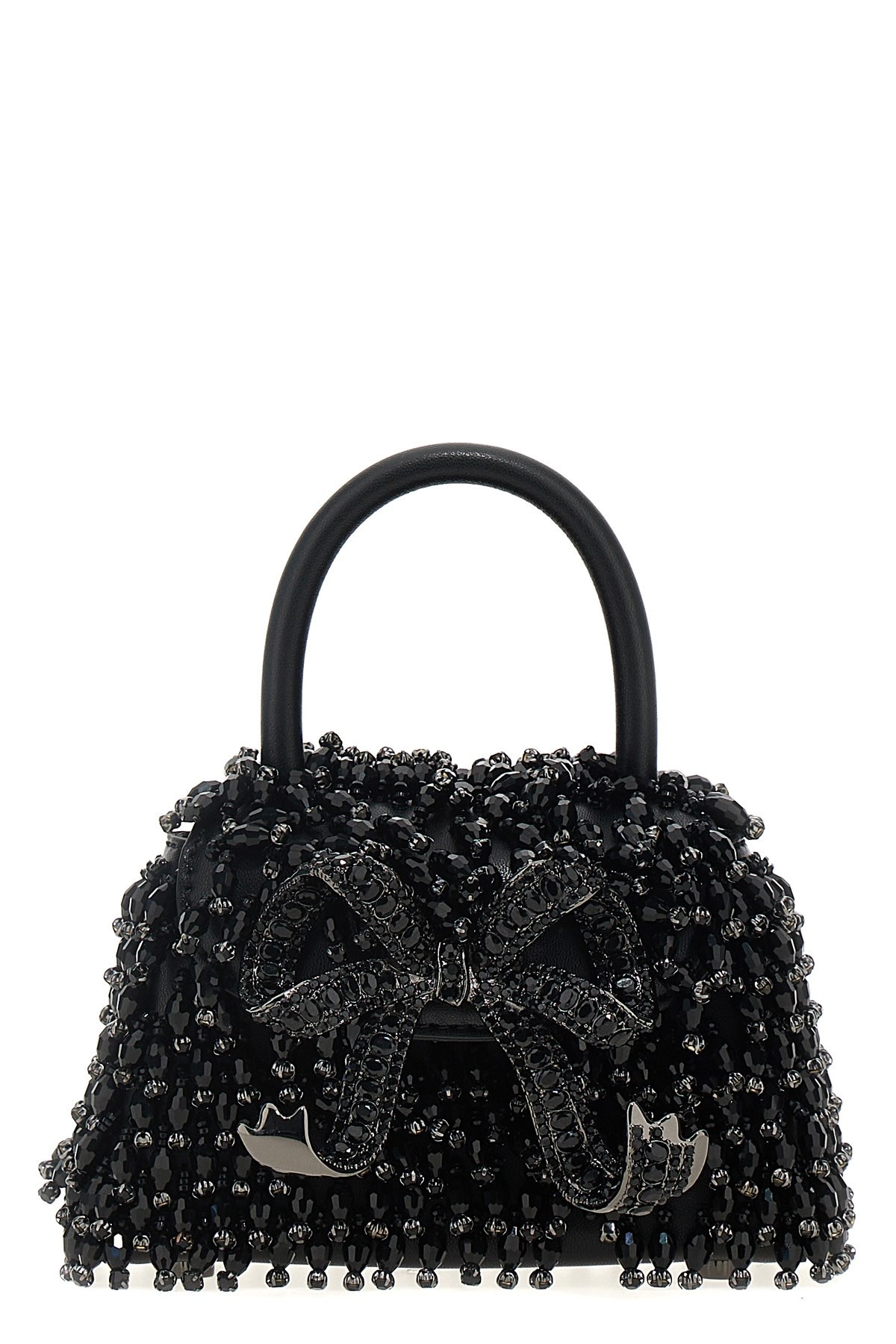 ハンドバッグ SELF-PORTRAIT Woman Handbag Black PF25313AB BLACK Black Leather Charm Tote Bag – self-portrait-US