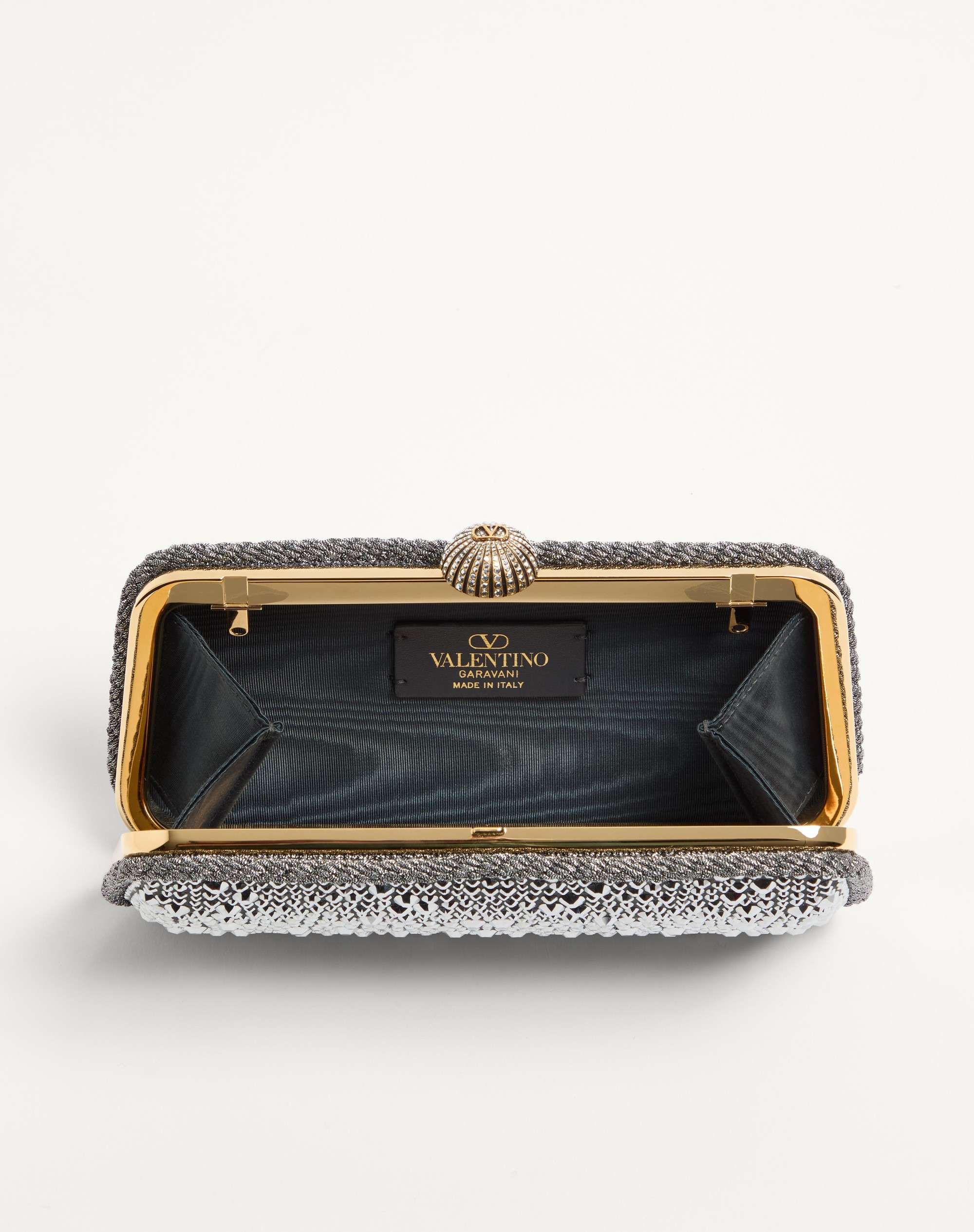 VALENTINO GARAVANI CARRY SECRETS MINAUDIERE WITH RHINESTONES. - 6
