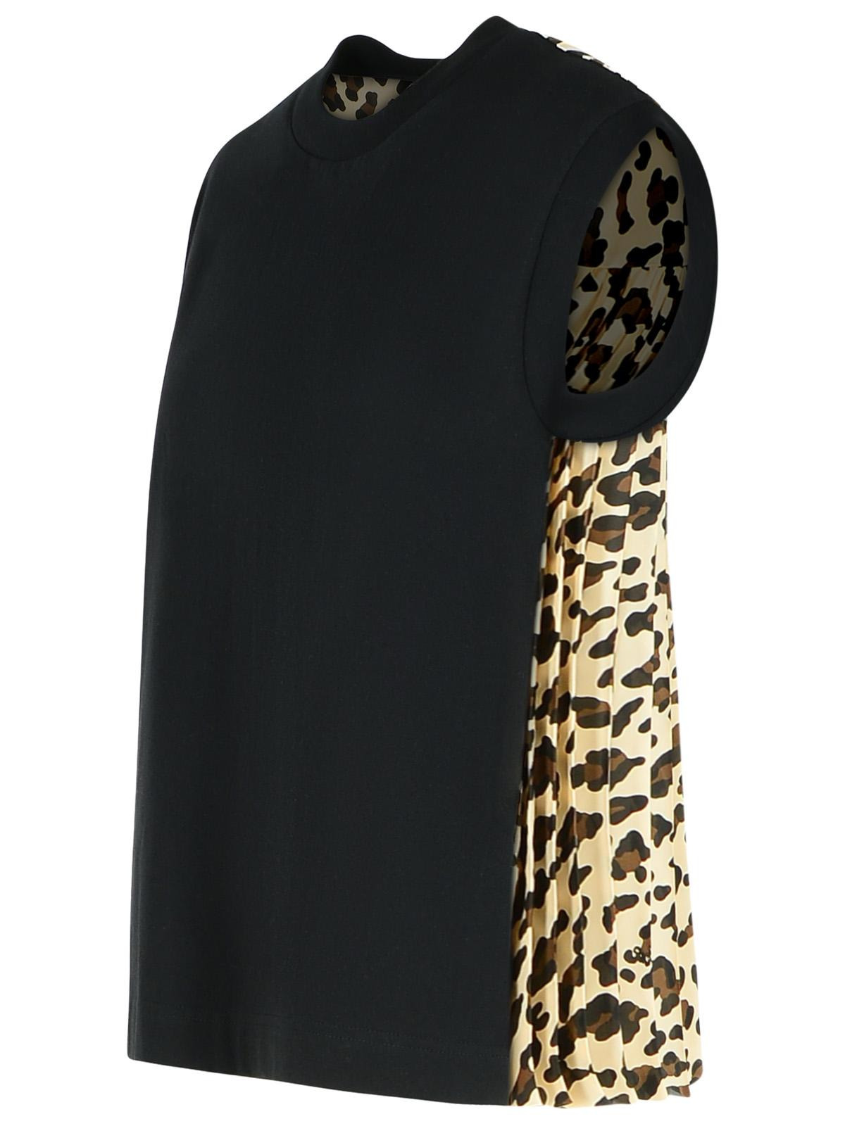 Sacai Black Cotton Tank Top Women - 2
