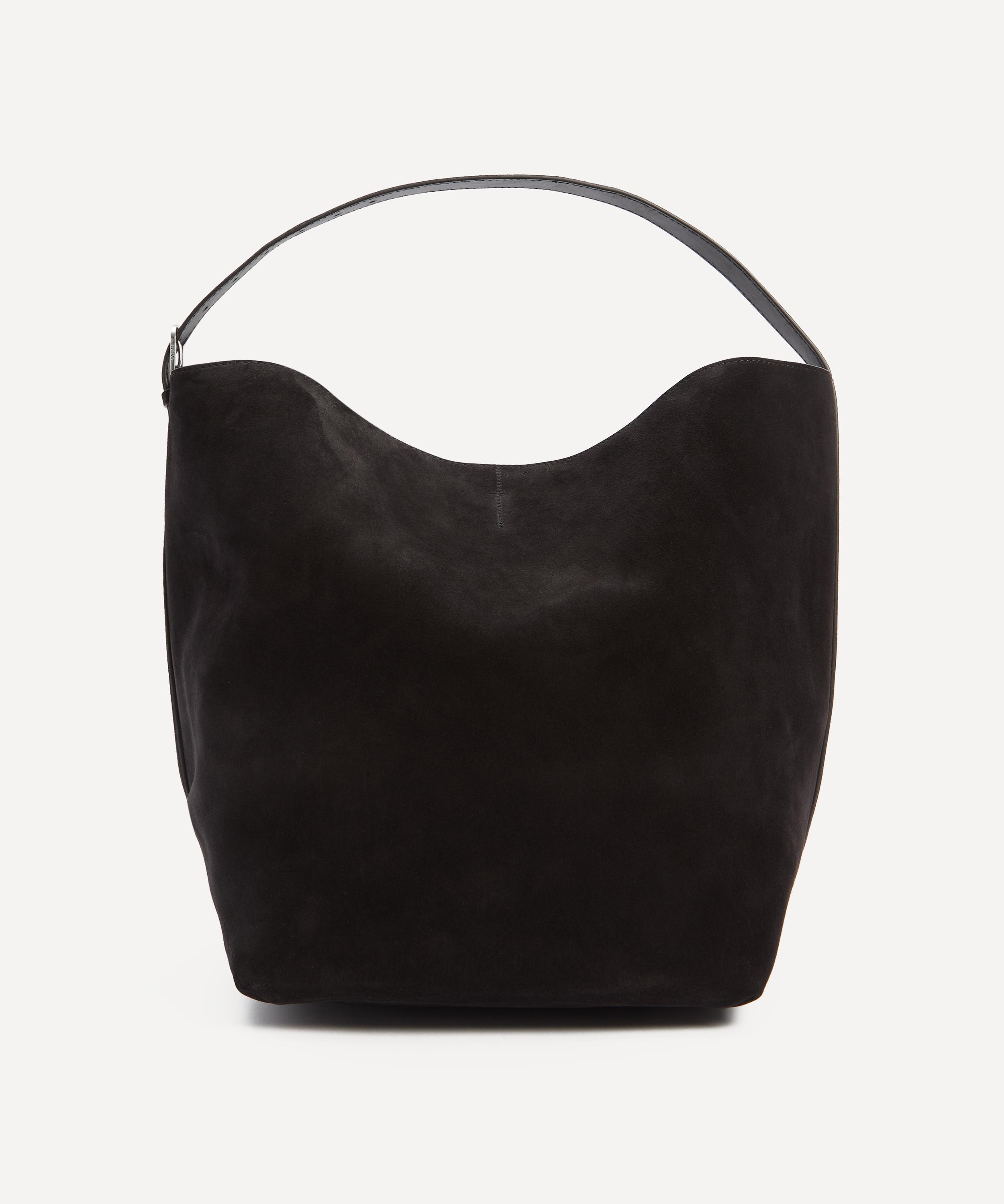 Belted Suede Tote Bag - 1