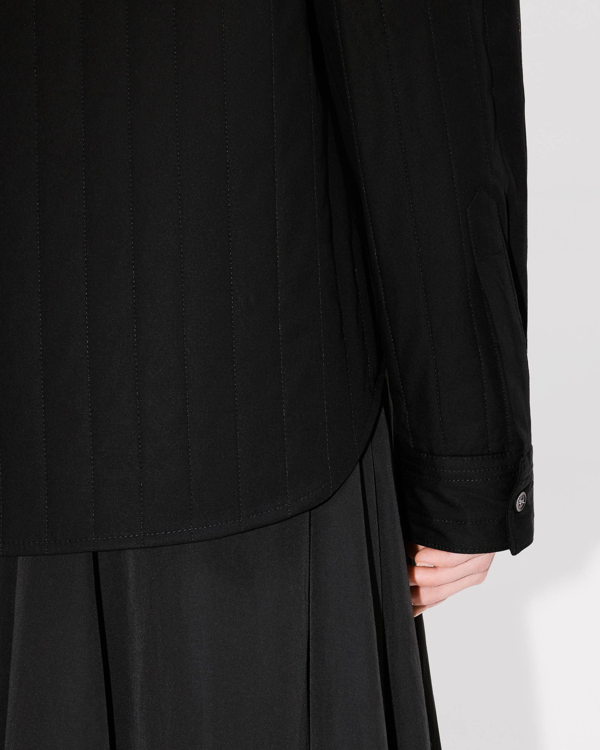 'Boke Flower 2.0' genderless padded overshirt in cotton poplin - 7