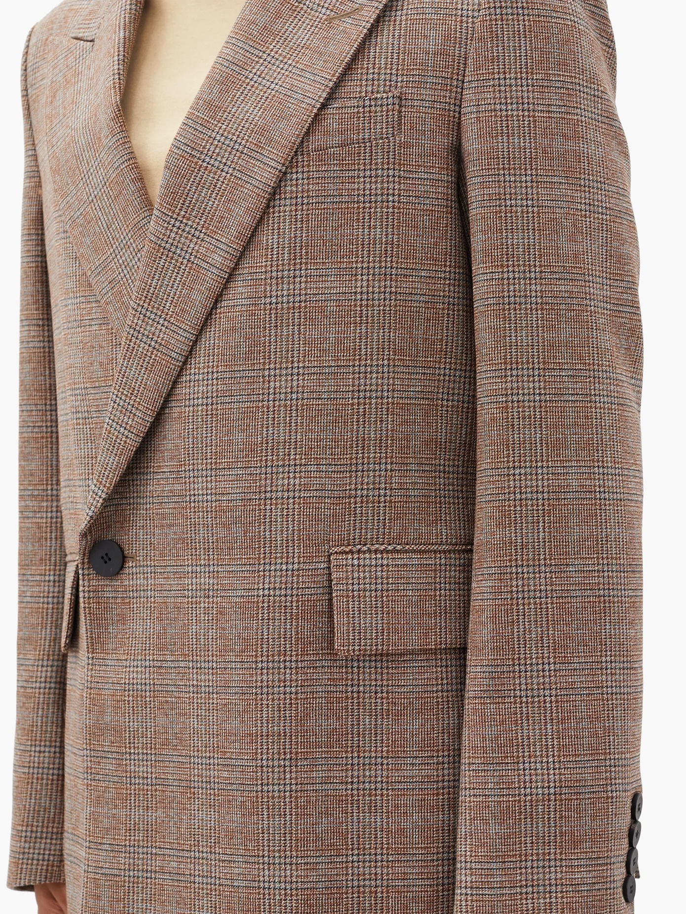 Double-breasted houndstooth-wool jacket - 3