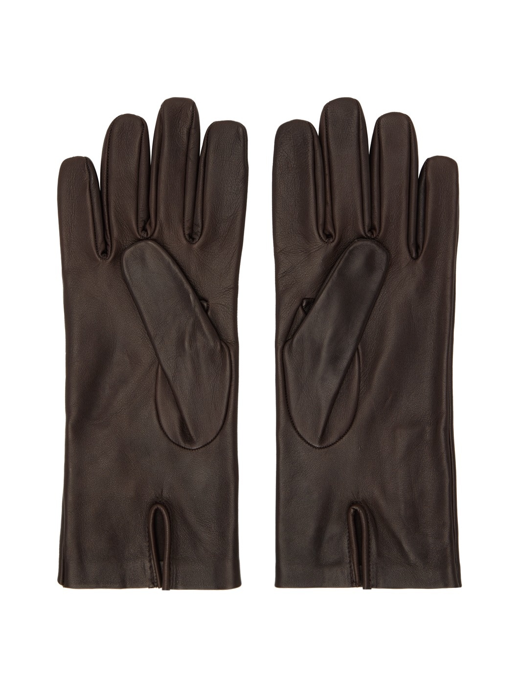 Brown Four Stitches Gloves - 2