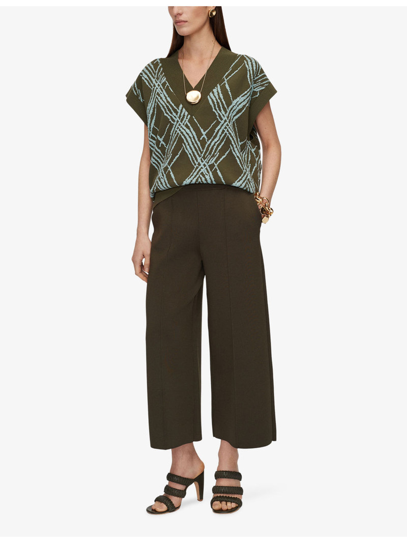 JOSEPH Kassi Milano Wide-Leg Stretch-Woven Trousers outlook