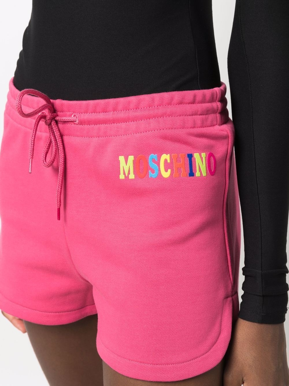 logo-print track shorts - 5