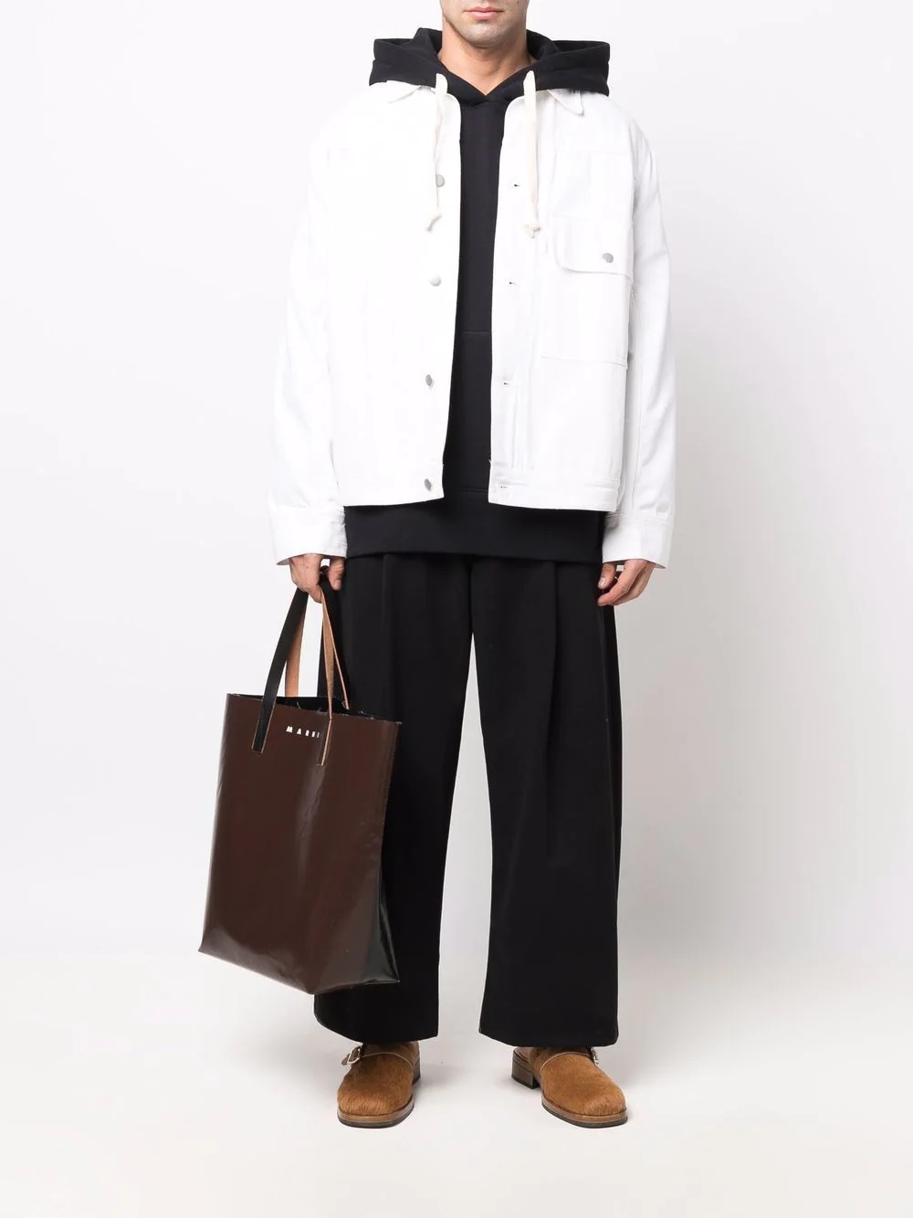 wide-leg high-waisted trousers - 2