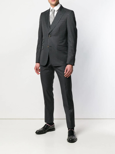 GUCCI logo pinstripe formal suit outlook