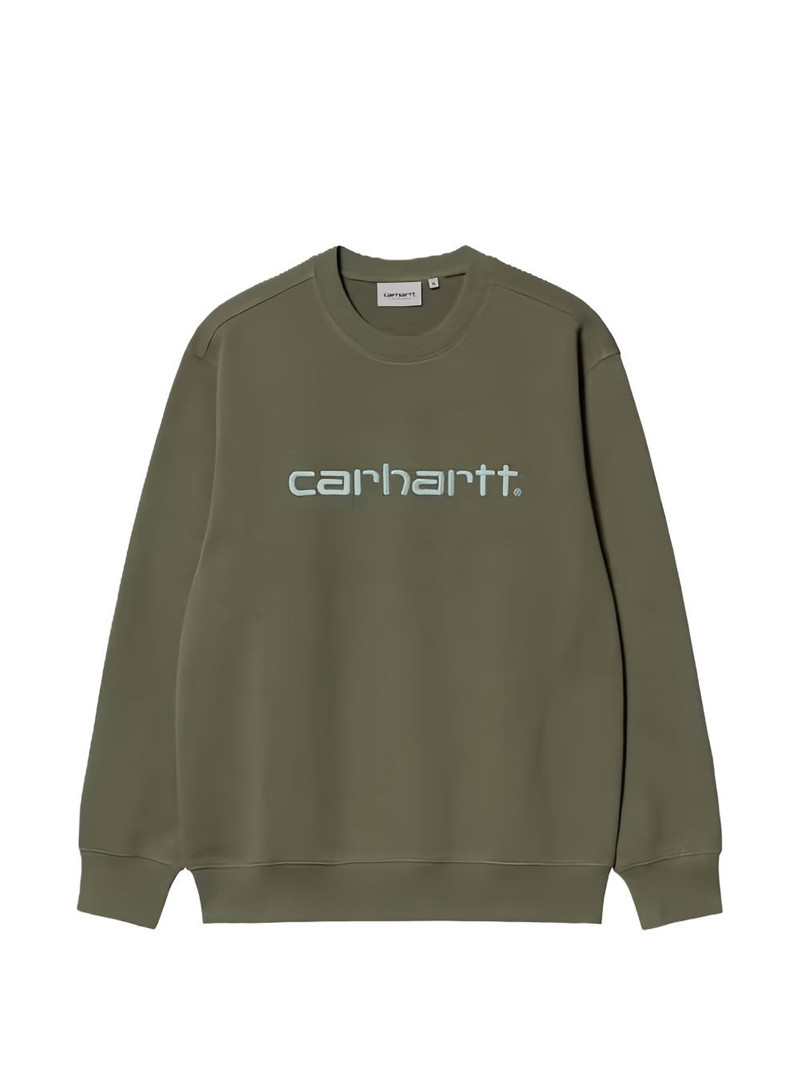 logo-embroidered crew-neck sweatshirt 1