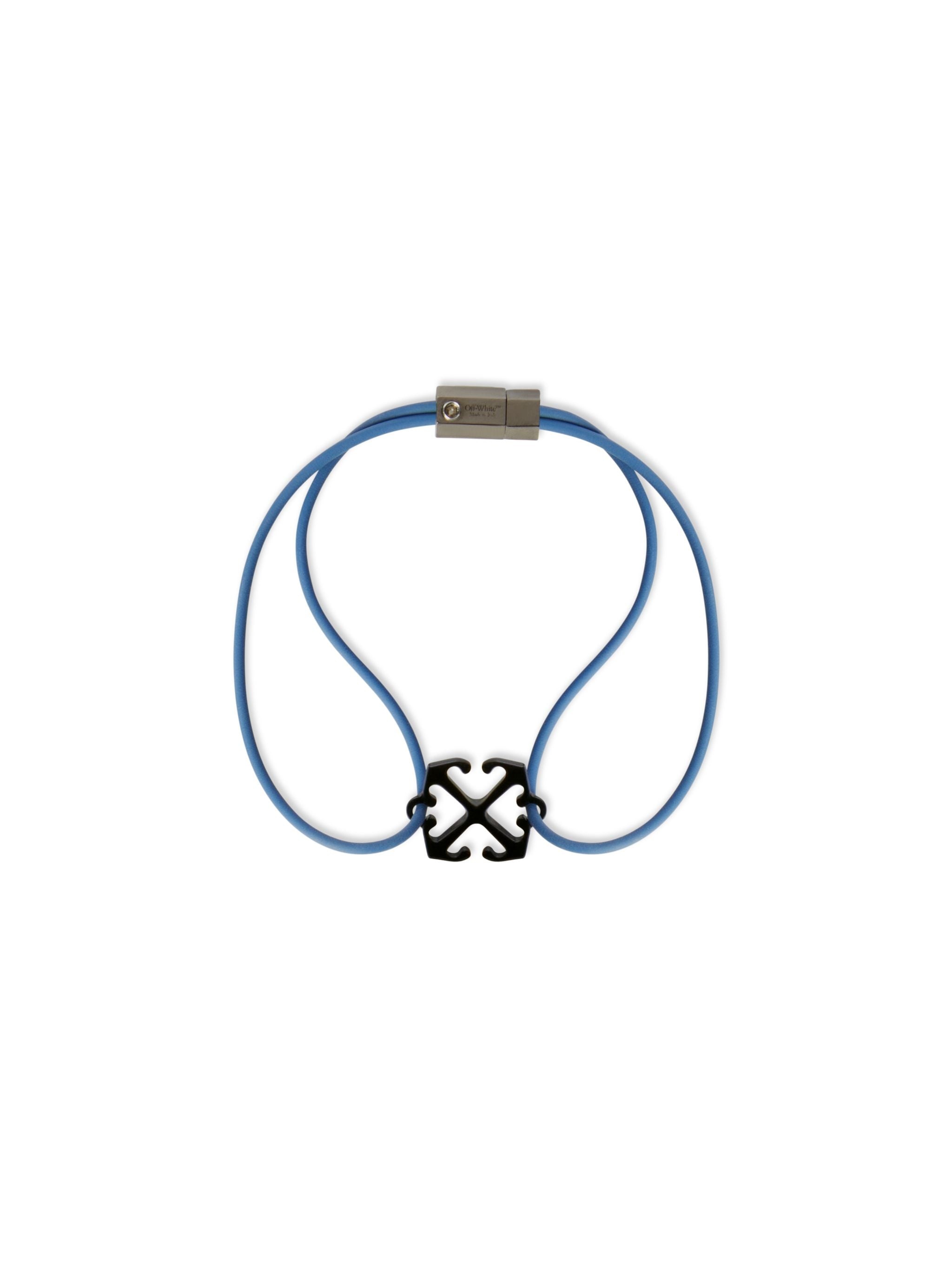 Blue/black Arrow Rubber Bracelet - 1
