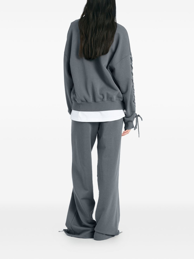 lacing crew-neck sweater 3