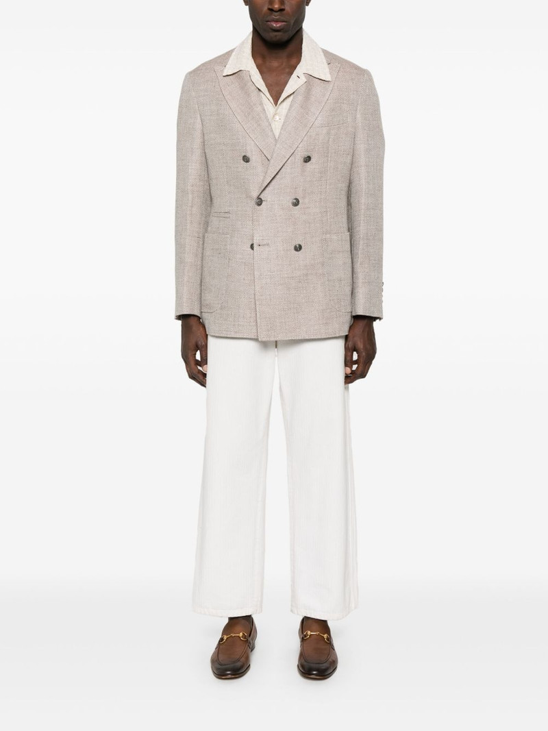 Brunello Cucinelli mélange-effect blazer outlook