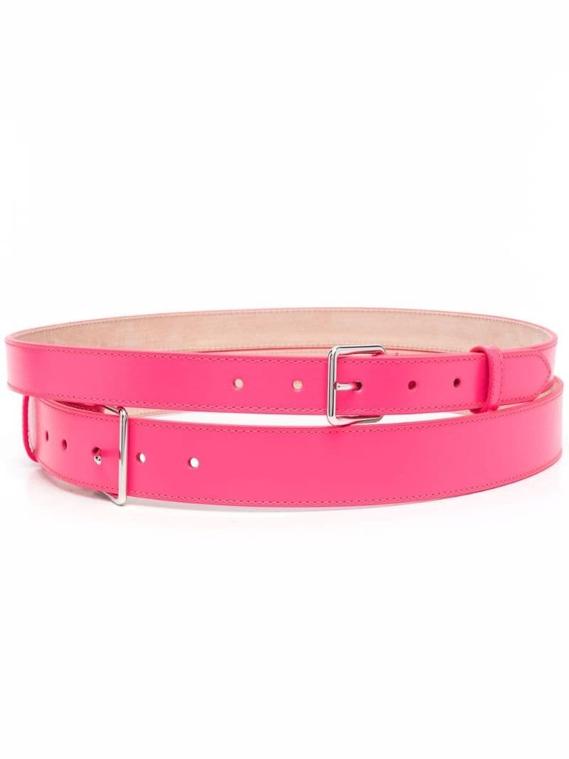 buckle-fastened leather belt - 1