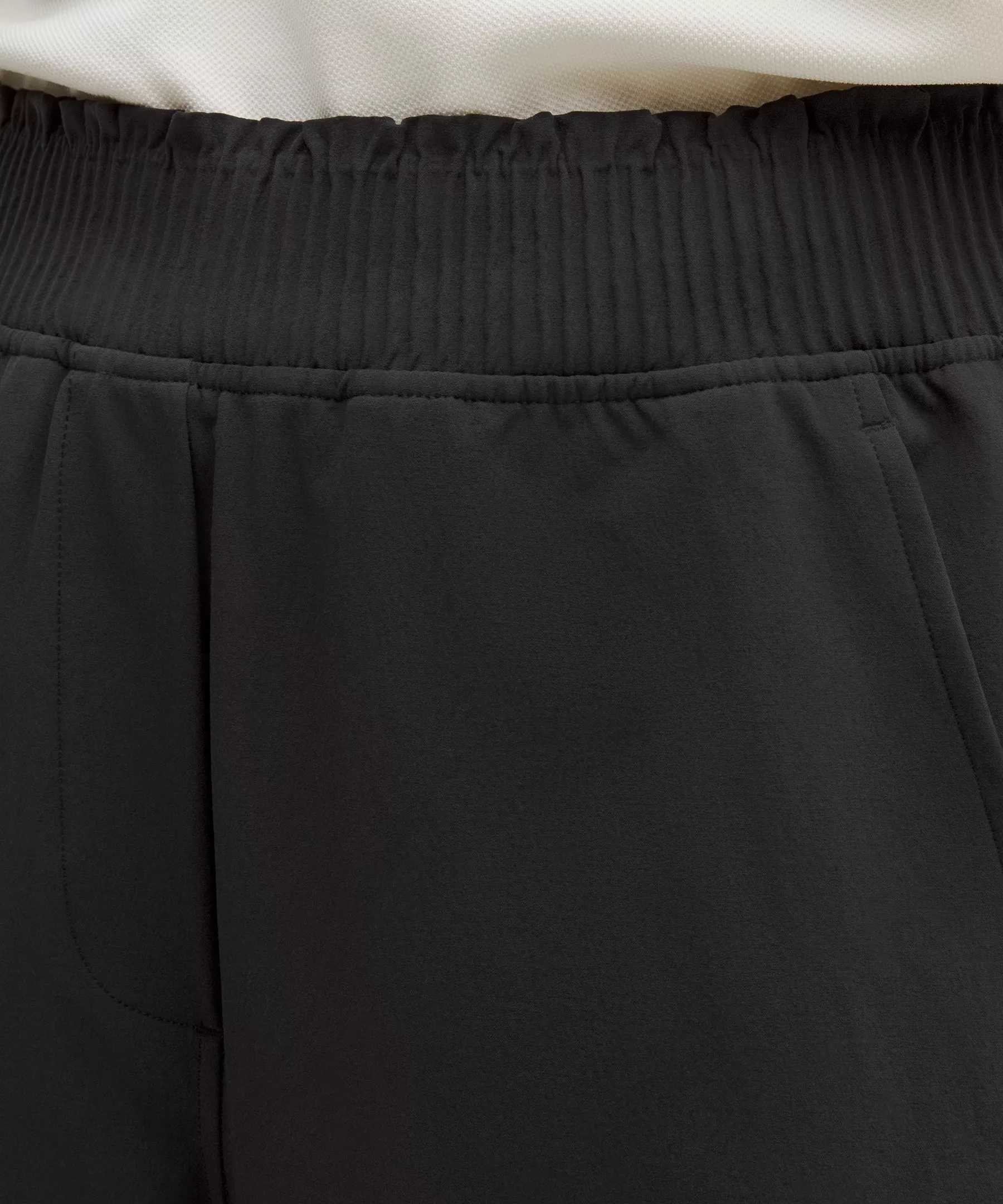 Stretch Woven Ruffle-Waist High-Rise Short 9" - 6
