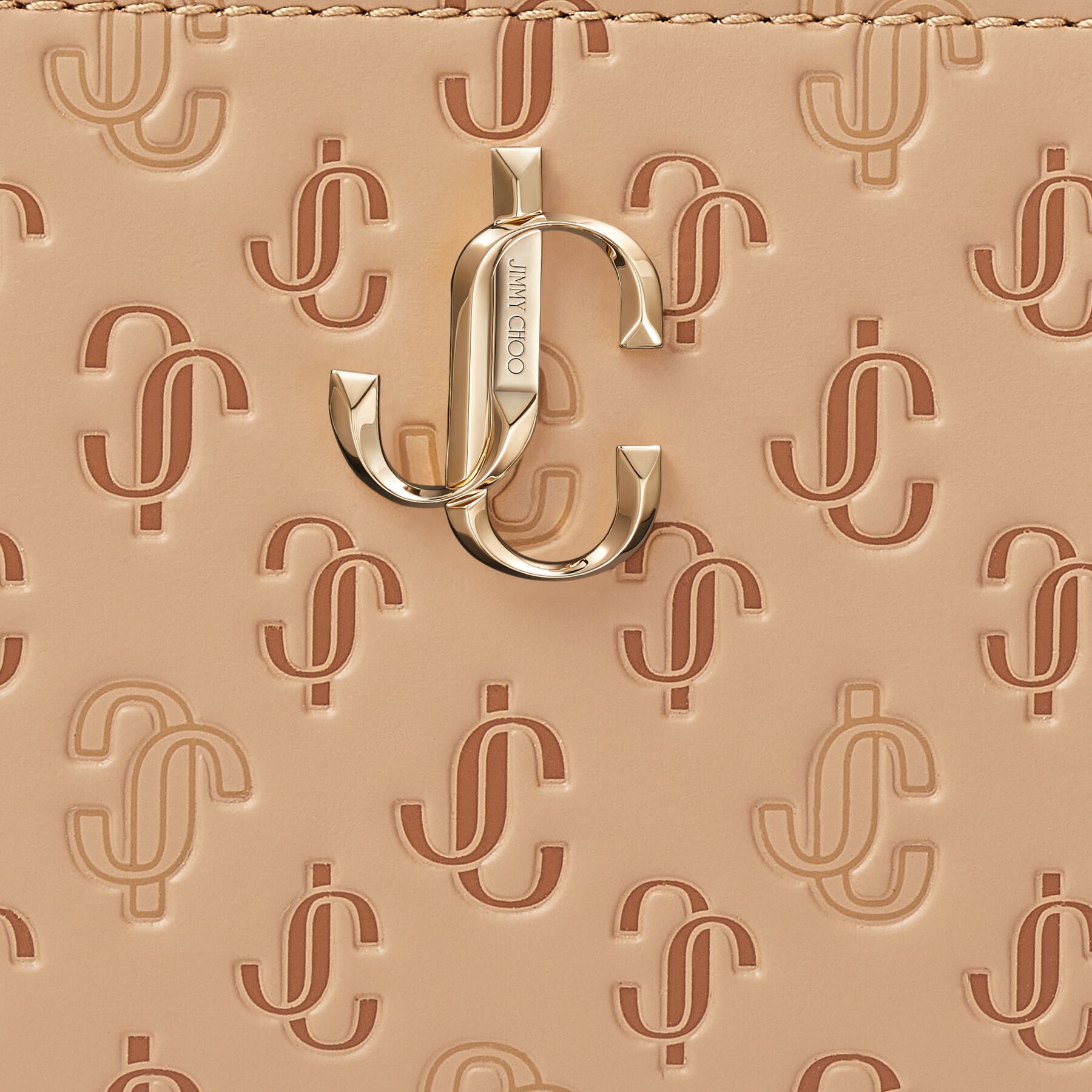 Lise-z
Caramel JC Monogrammed Leather Card Holder with Light Gold JC Monogram - 4