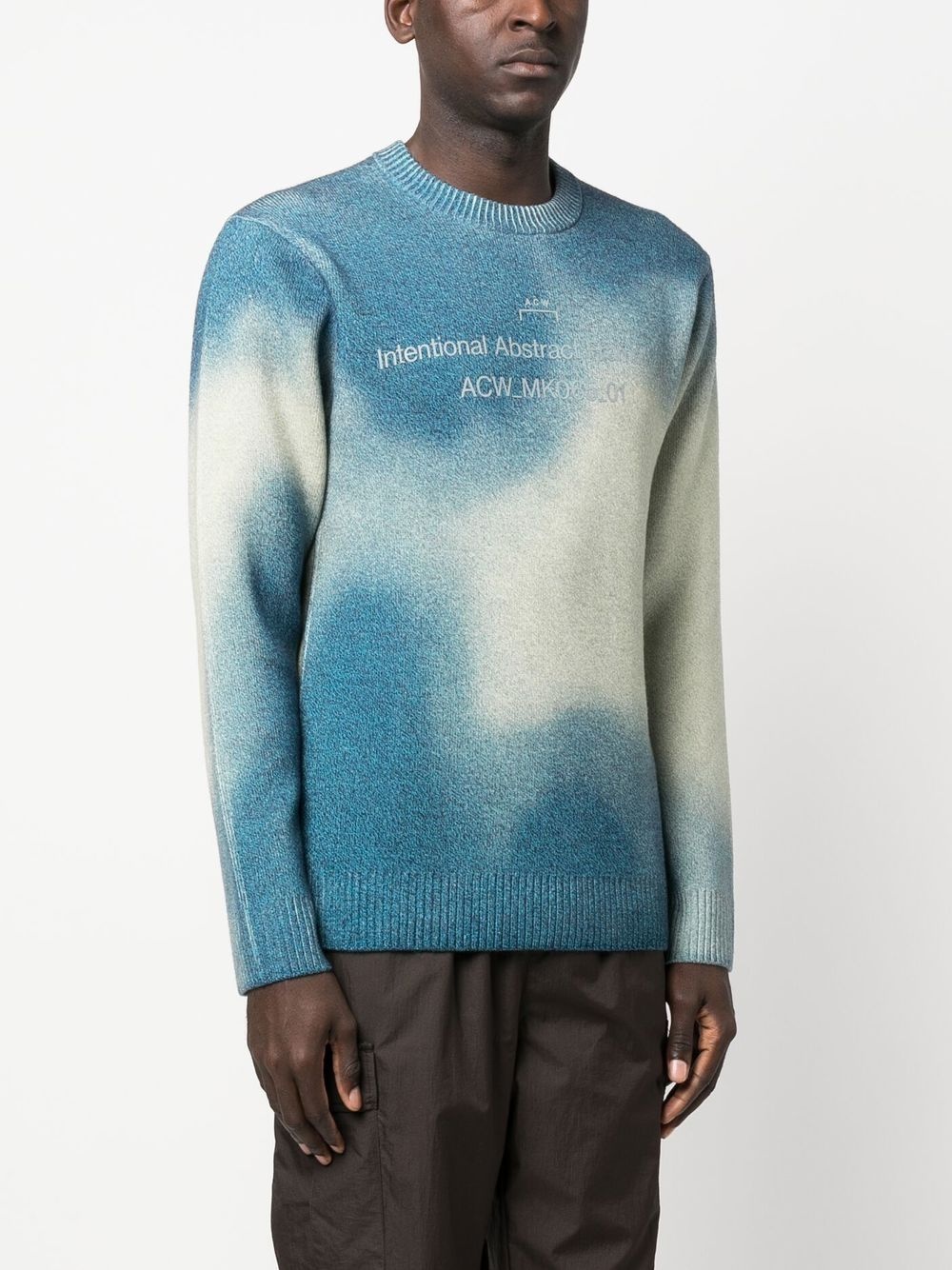 gradient-knit crew-neck jumper - 3