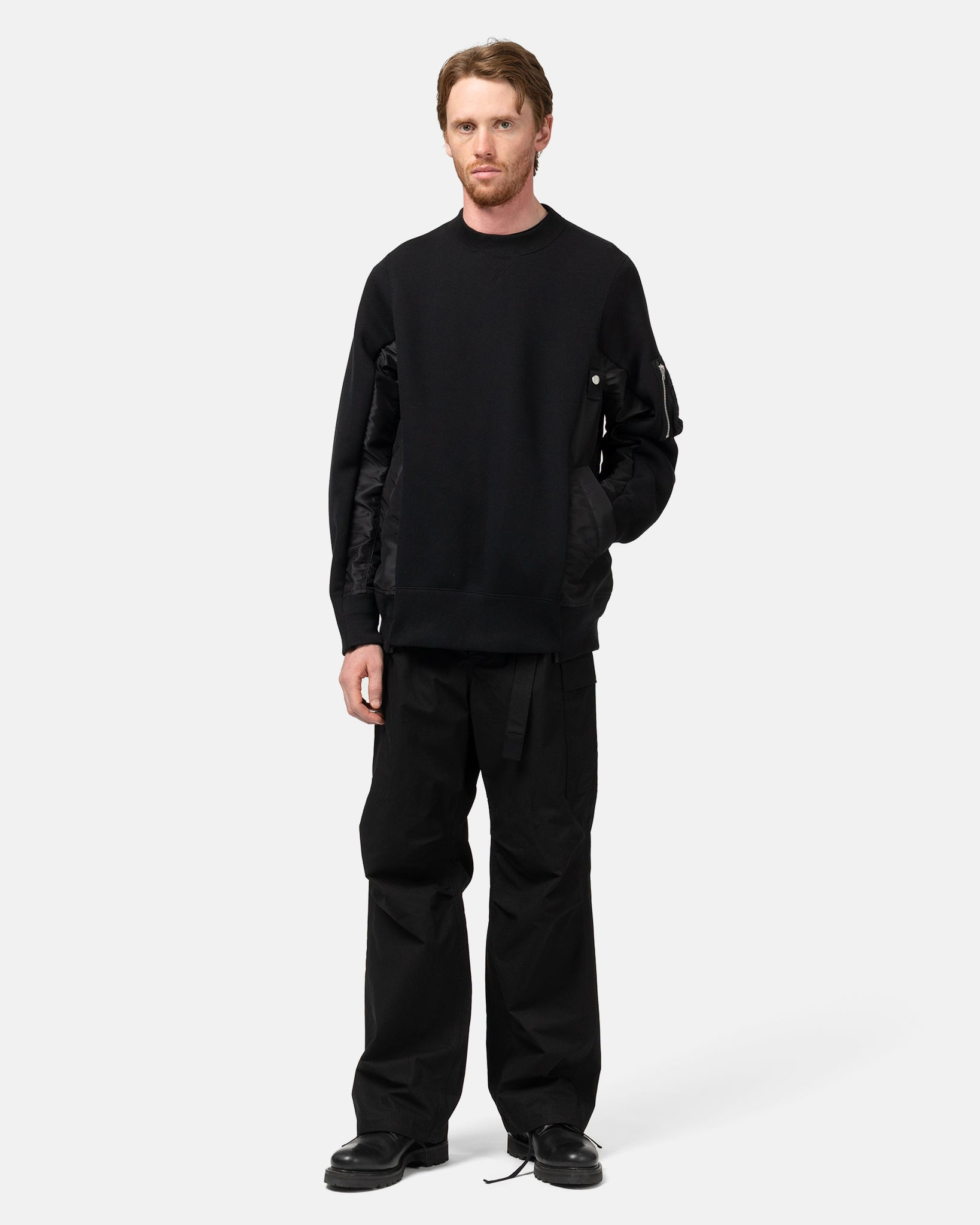 Sponge Sweat x Nylon Twill Pullover Black/Black - 2