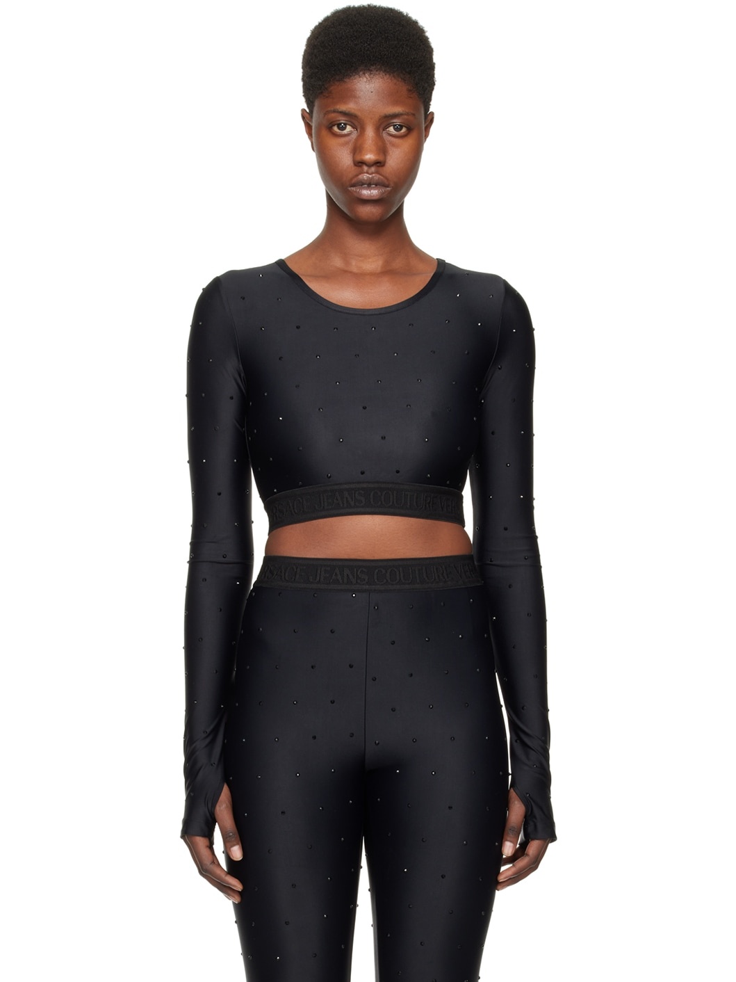 Black Crystal Long Sleeve T-Shirt - 1