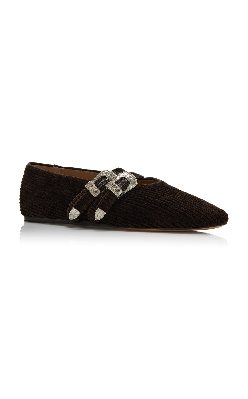 LE MONDE BÉRYL Claudia Corduroy Ballet Flats brown outlook