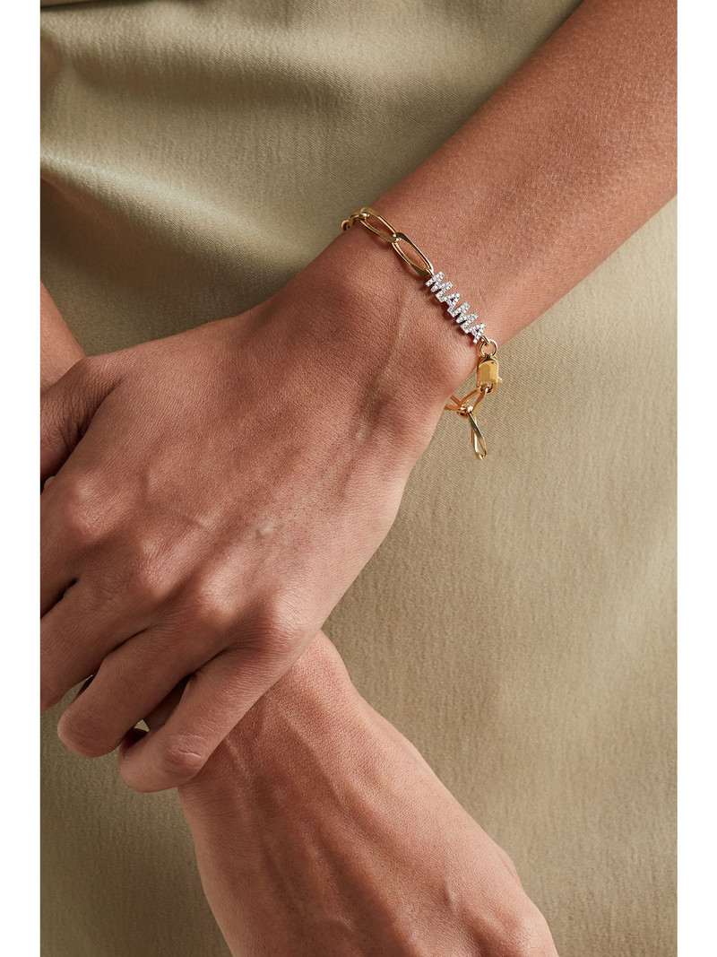 Yvonne Léon Mama 9- and 18-karat gold diamond bracelet Gold outlook