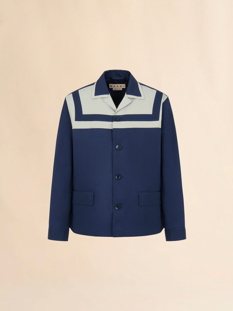 DEEP BLUE DUCHESSE JACKET WITH STRIPE 1