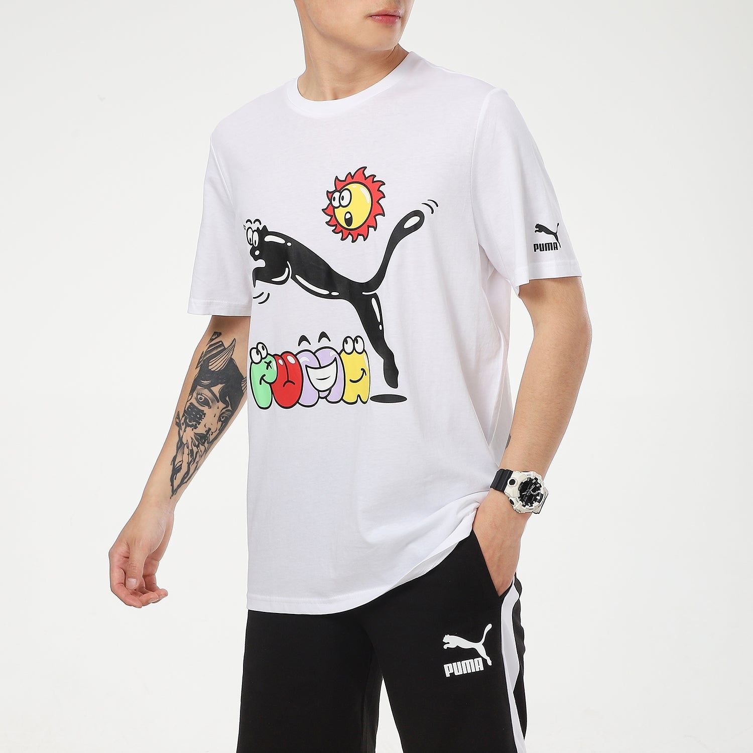 PUMA Summer Streetwear T-Shirt 'White' 532612-02 - 5