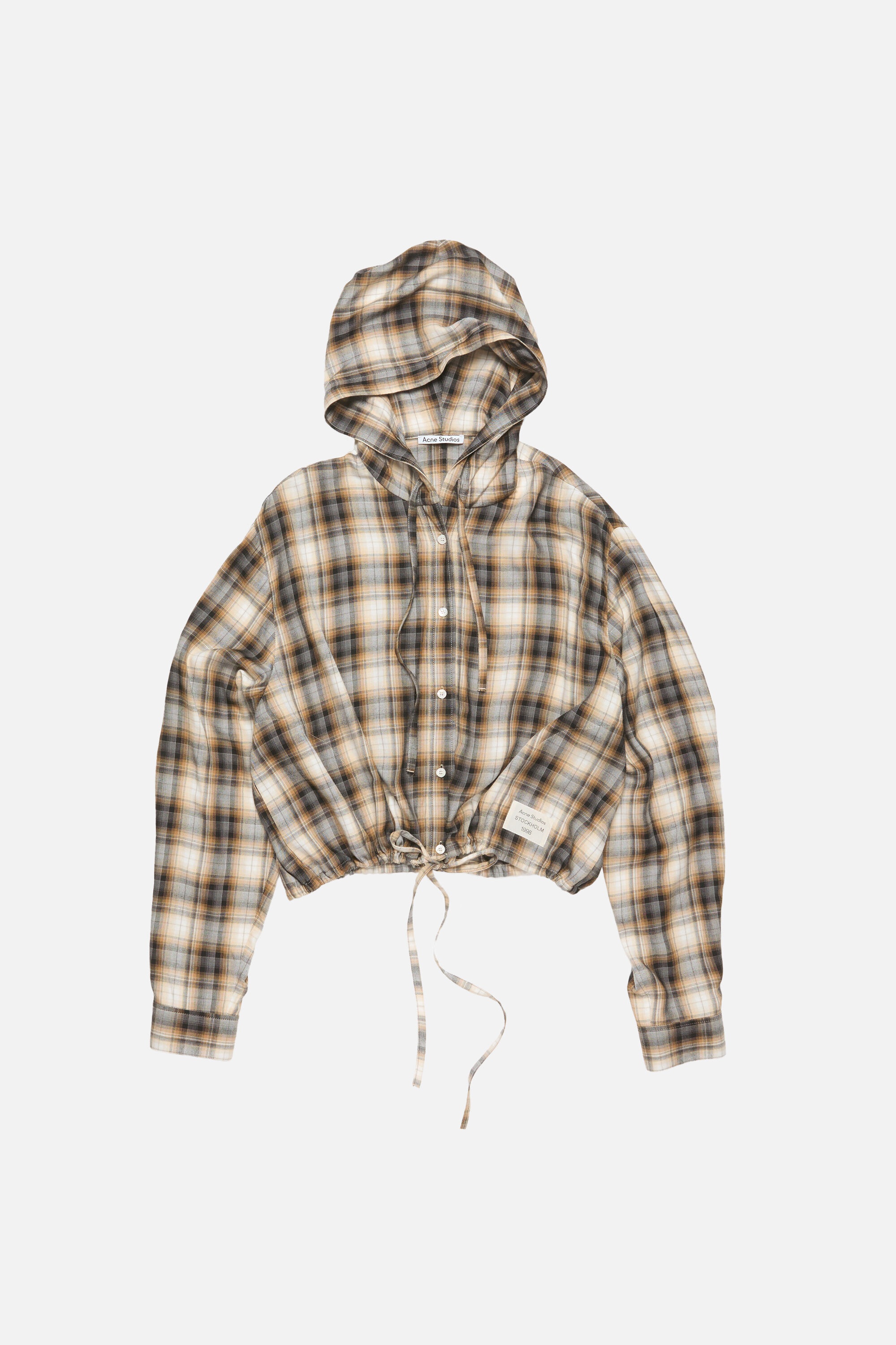 Hooded overshirt - Beige/black - 6