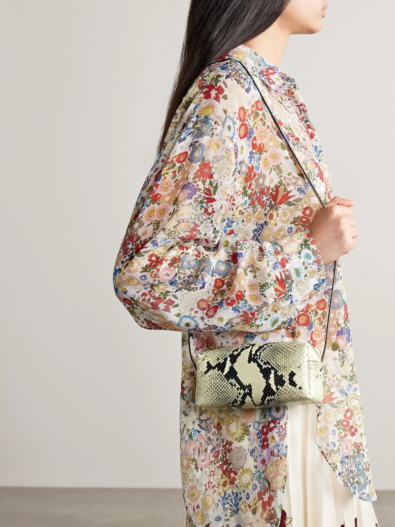 KHAITE Kye Mini Snake-effect Shoulder Bag outlook