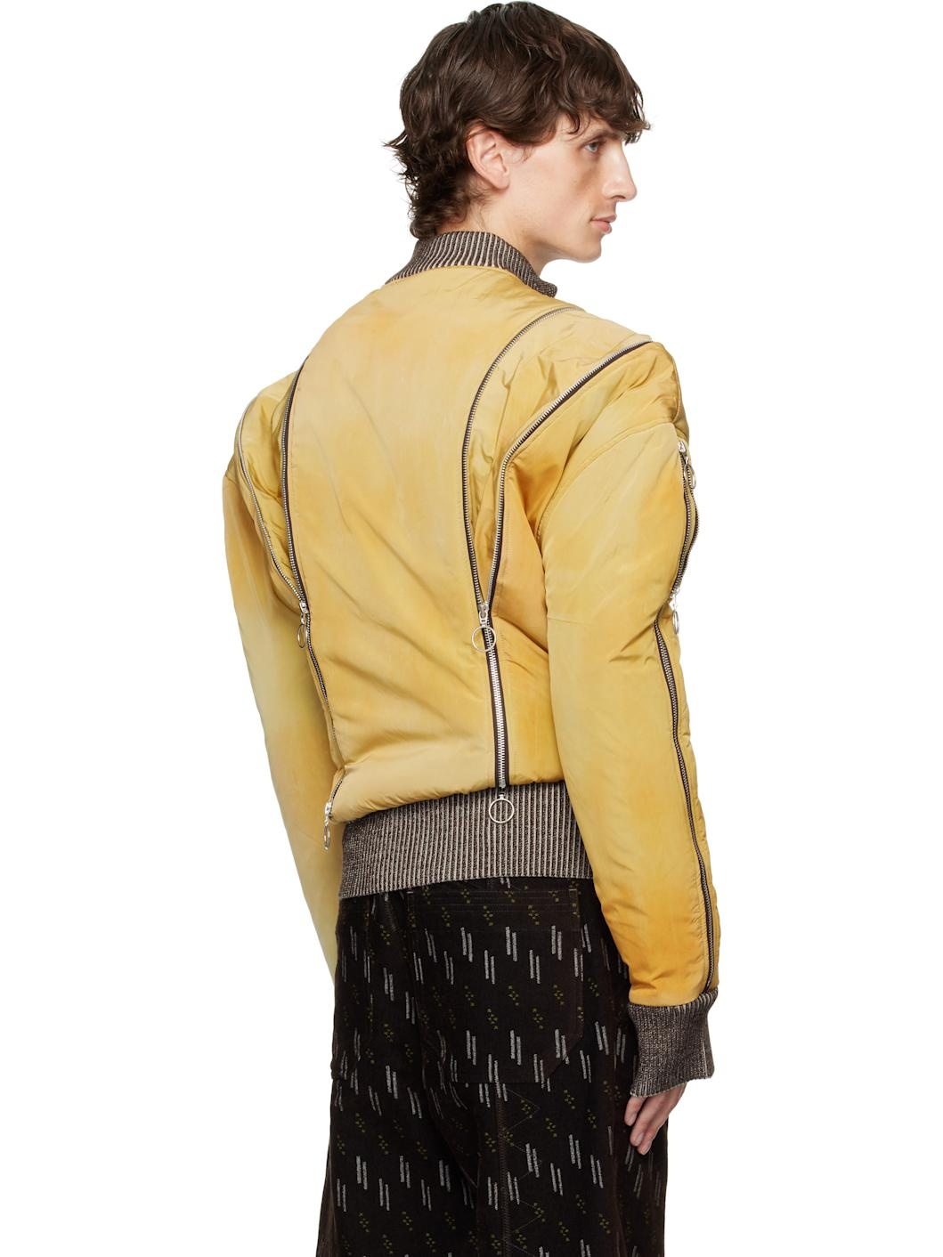 Yellow Adjustable Fit Bomber Jacket - 3