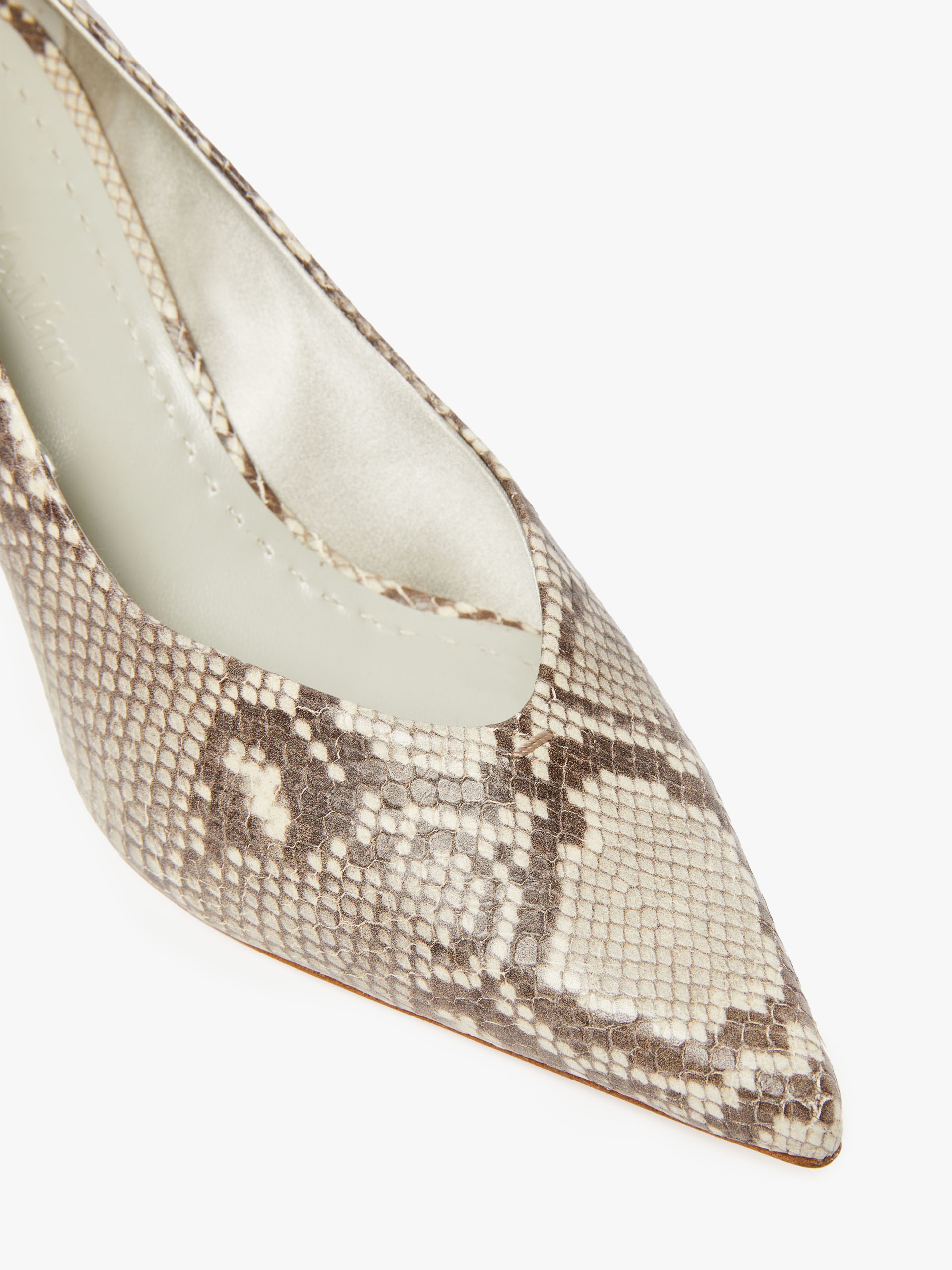 MMPITONE Python-print leather court shoes - 4