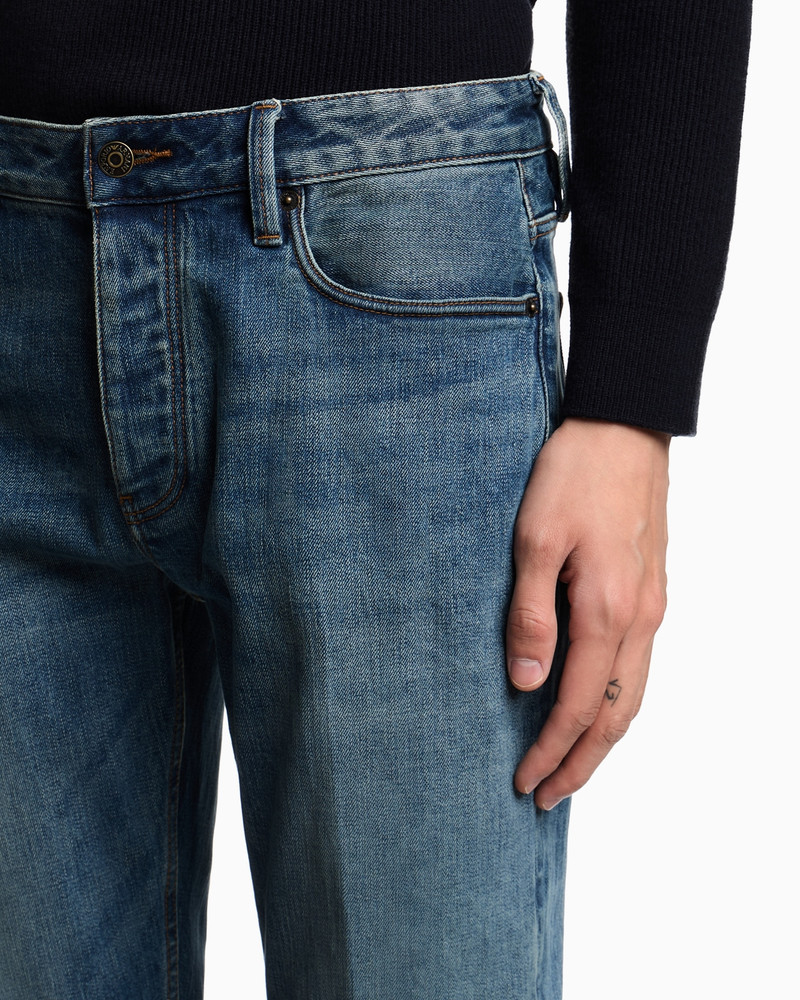 J75 SLIM-FIT, STONE-WASHED STRETCH-DENIM JEANS 5