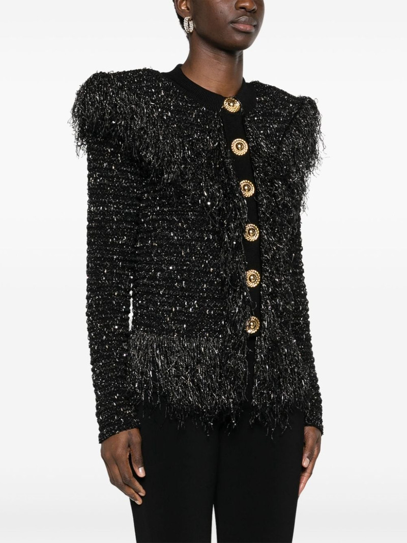 lurex chunky-knit cardigan 3