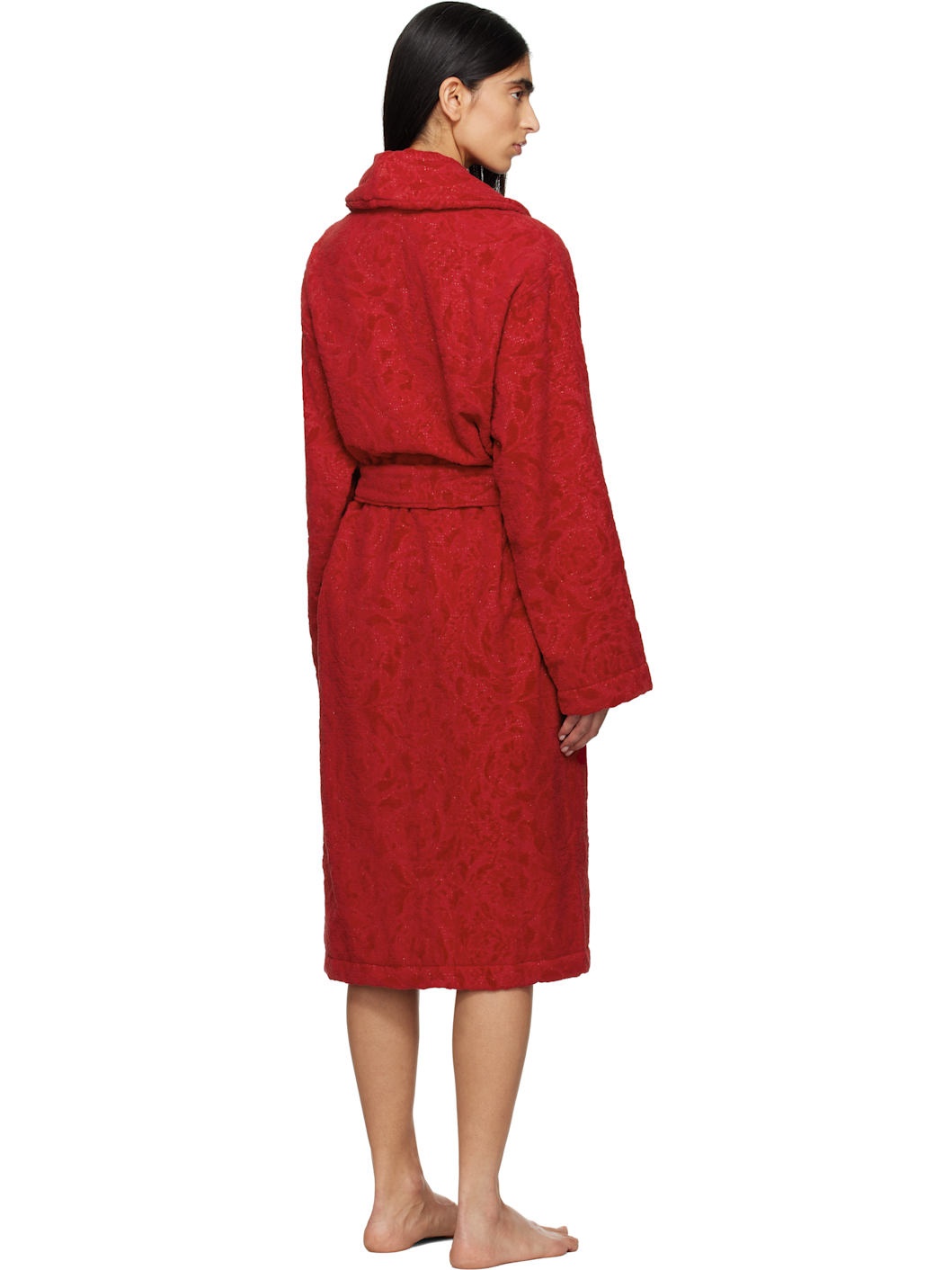 Red Barocco Bathrobe - 3