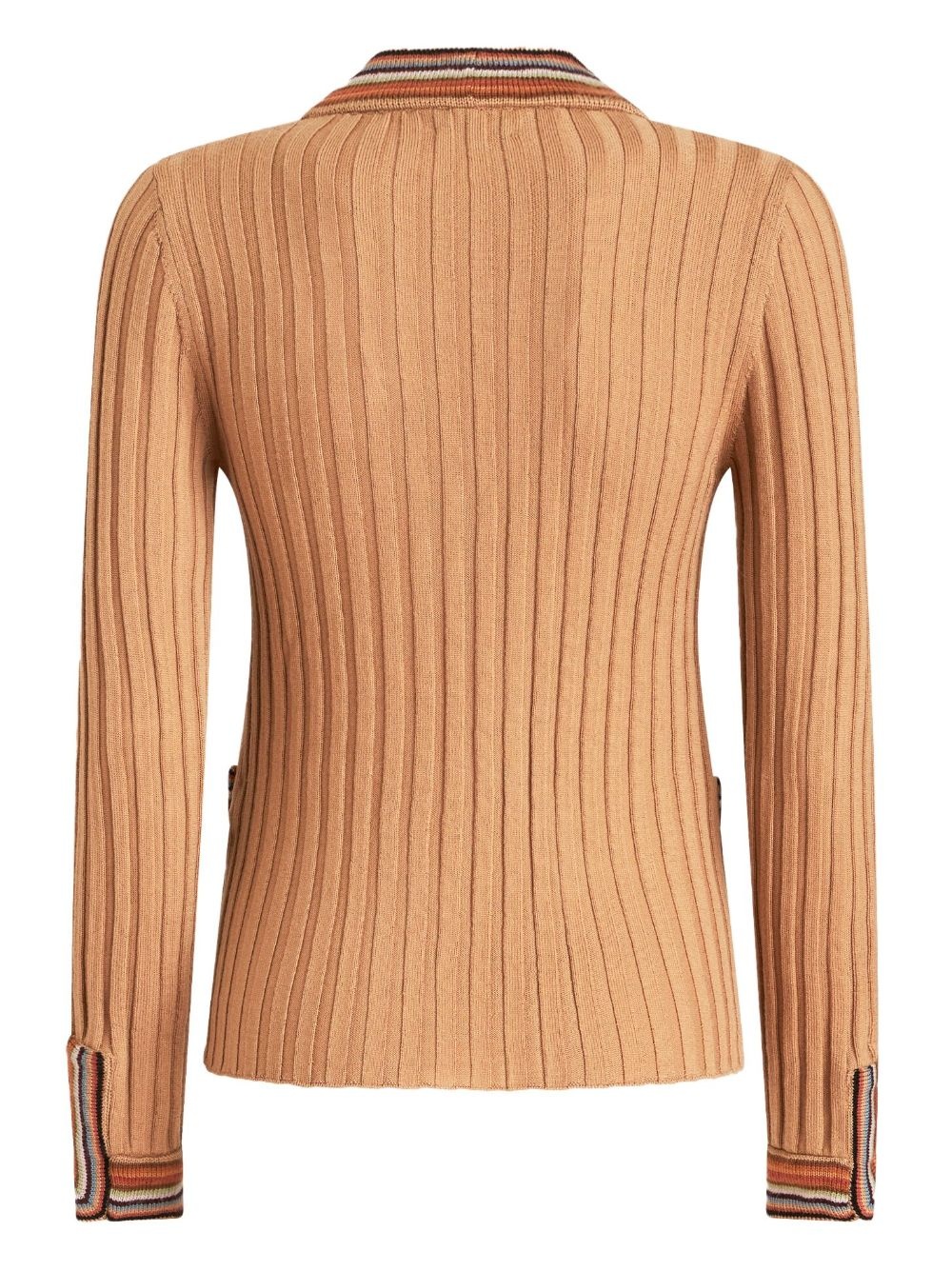 ribbed-knit V-neck cardigan - 6