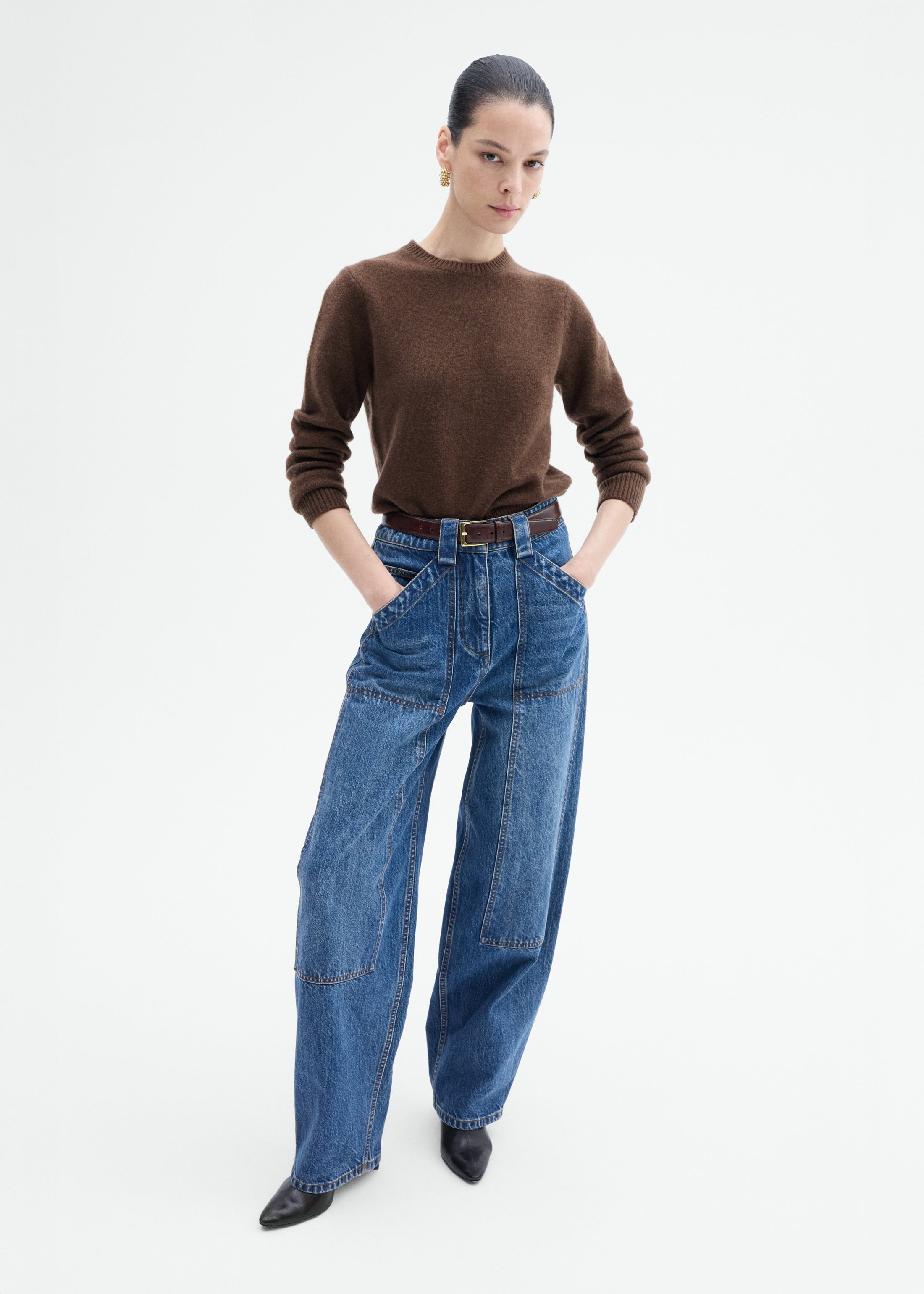 Crew Sweater in Cashmere - 4
