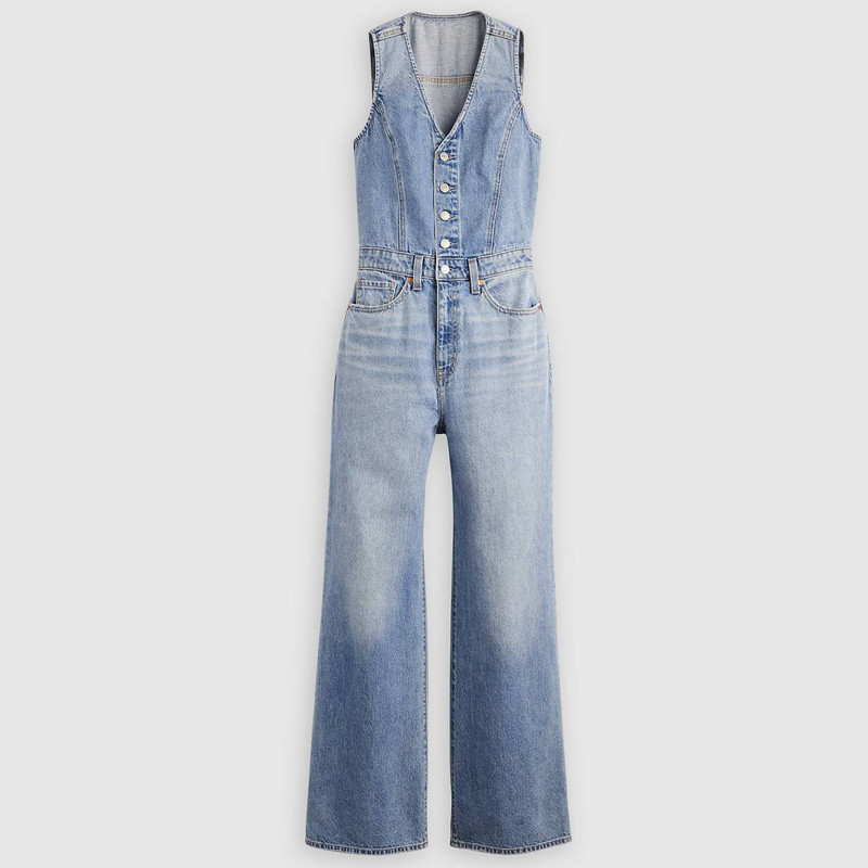 DENIM WIDE-LEG JUMPSUIT 6