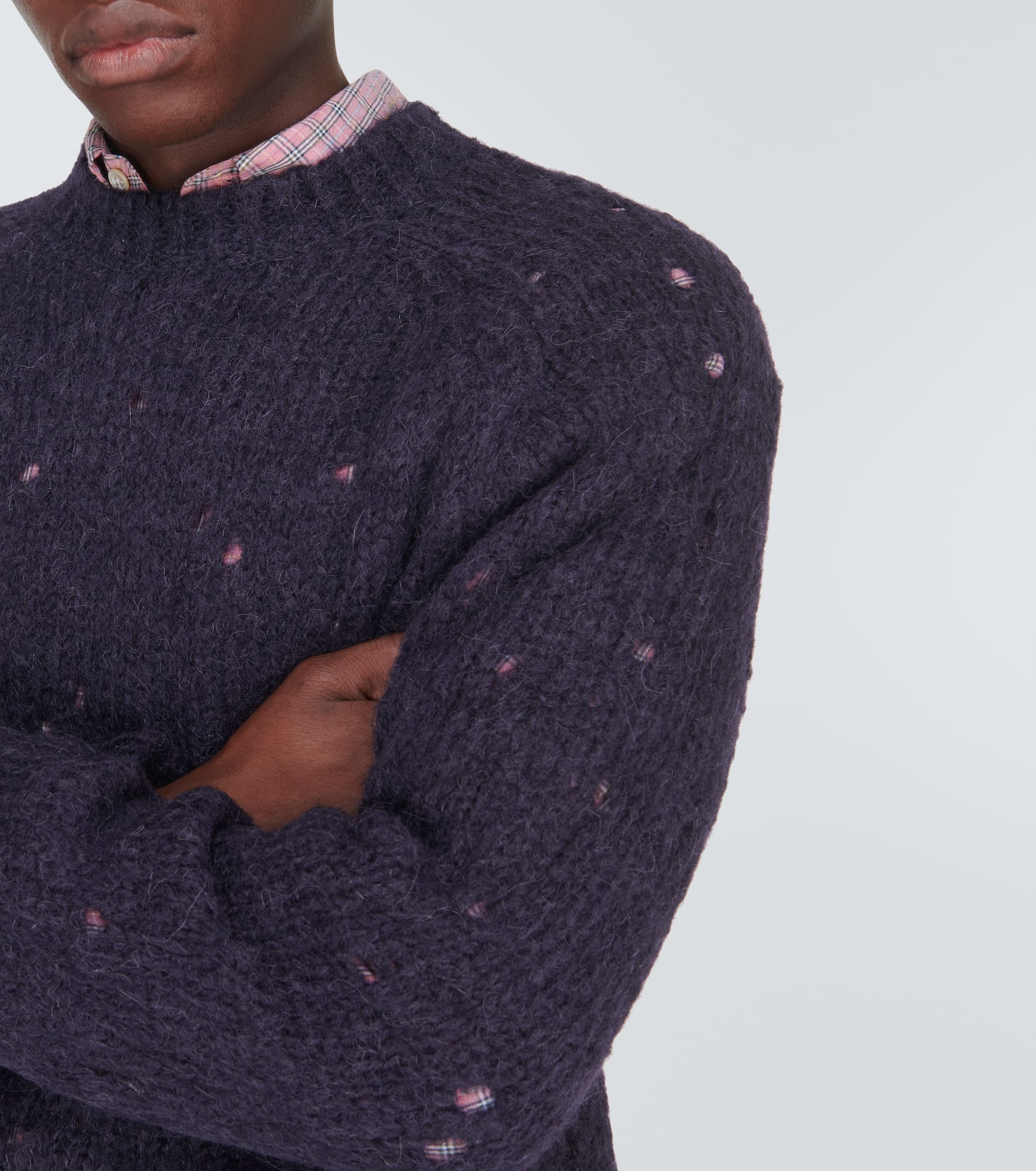 Needle Drop Raglan wool-blend sweater - 6