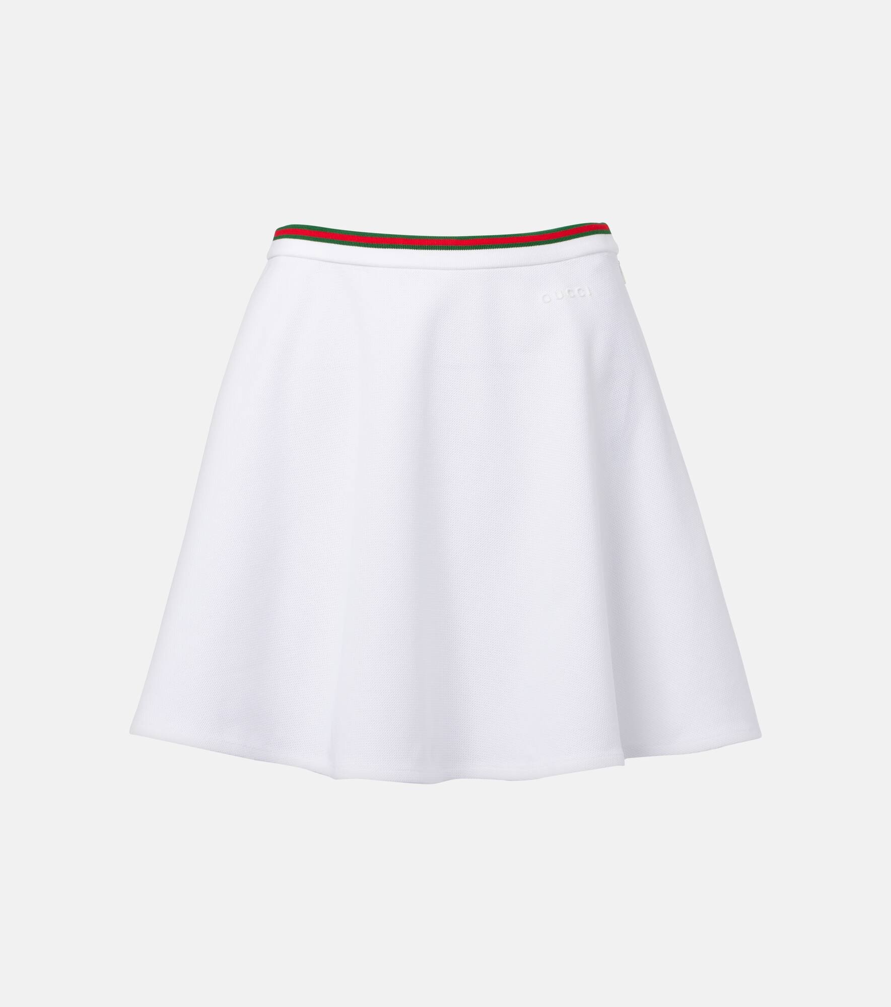 Cotton piqué miniskirt - 1